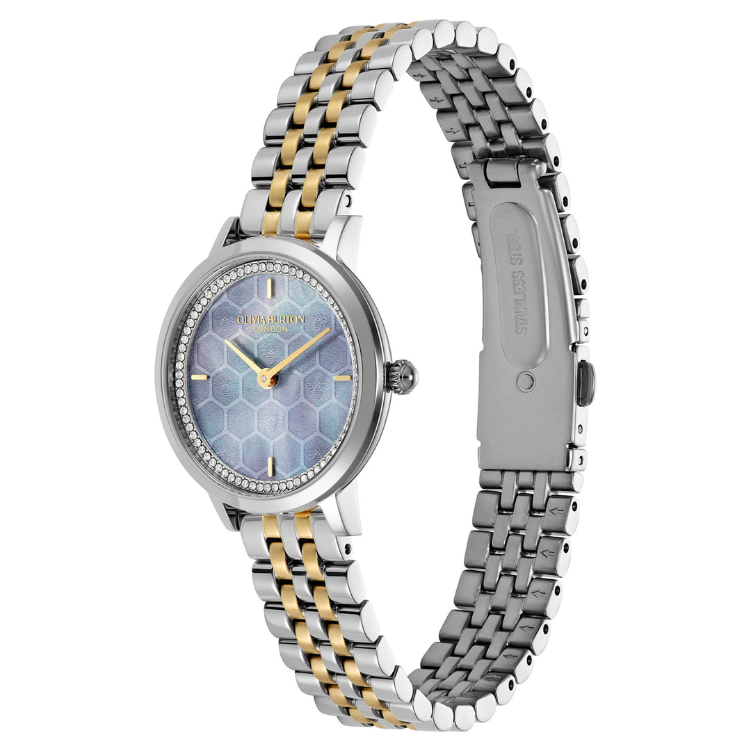 Olivia Burton Two-tone Steel Blue Dial Women's Watch - 24000264