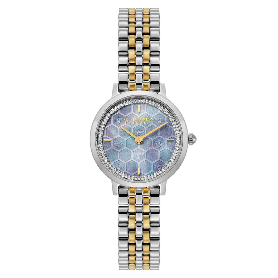 Olivia Burton Two-tone Steel Blue Dial Women's Watch - 24000264