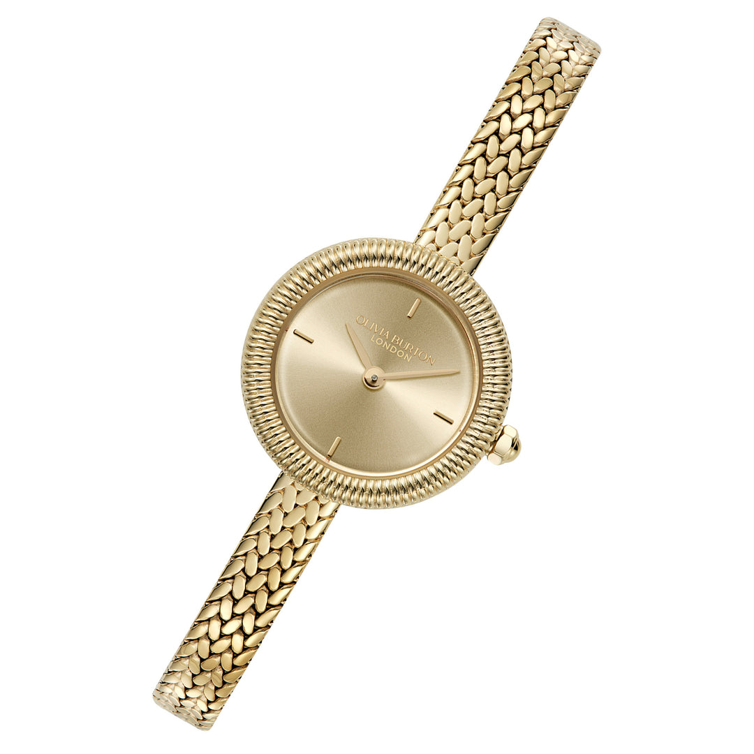 Olivia Burton Gold Steel Light Gold Dial Women's Watch - 24000279
