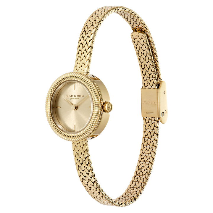Olivia Burton Gold Steel Light Gold Dial Women's Watch - 24000279