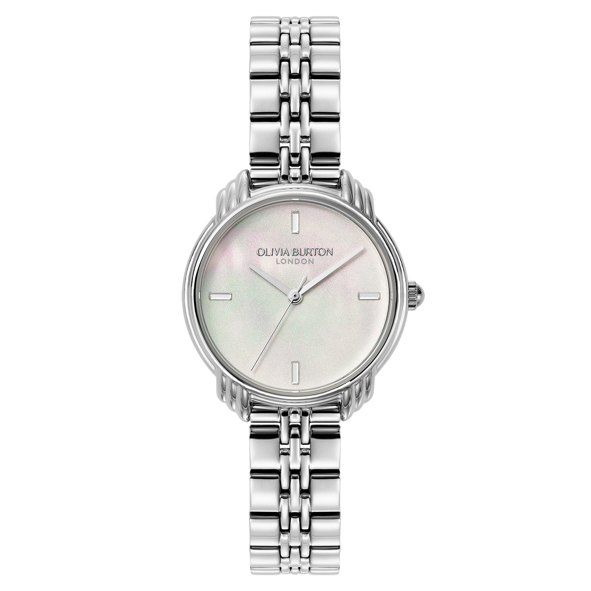 Olivia Burton Stainless Steel Ivory Dial Basic Women's Watch - 24000293