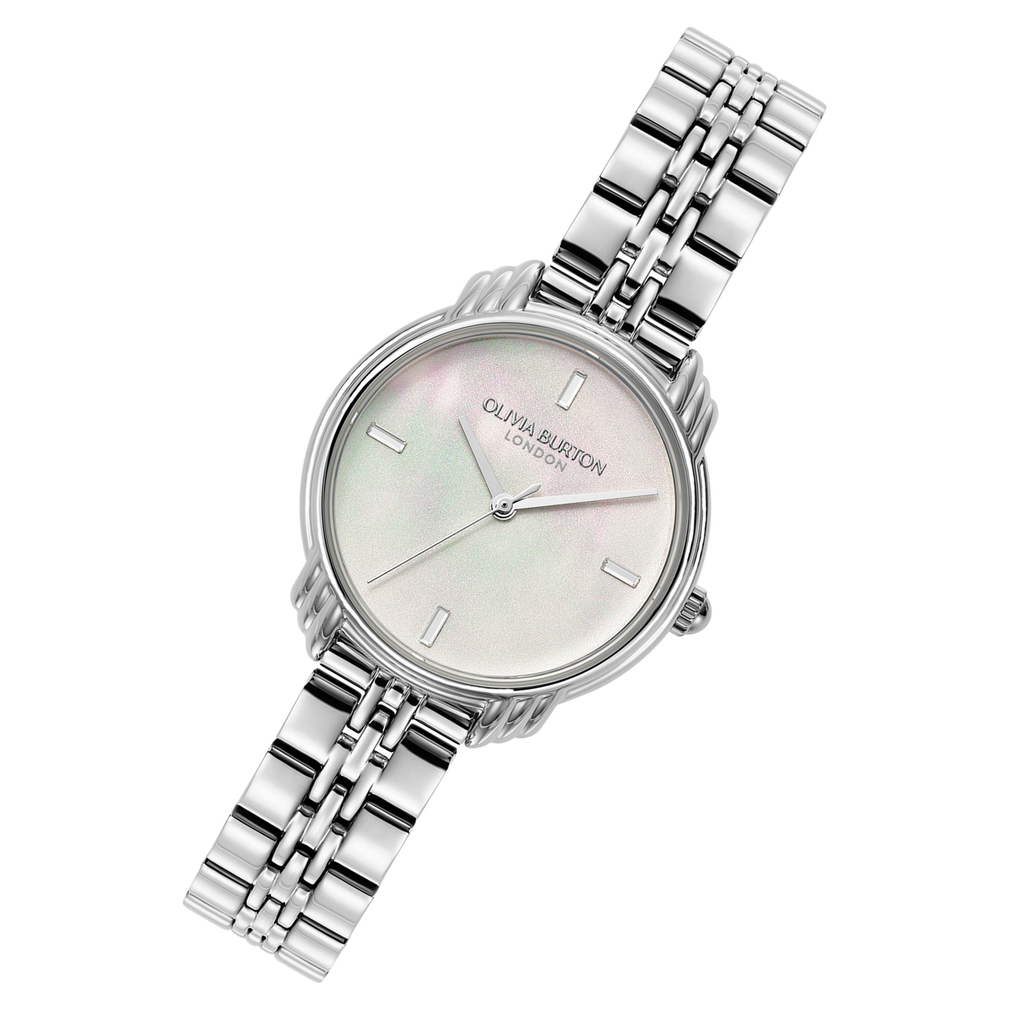 Olivia Burton Stainless Steel Ivory Dial Women's Watch - 24000293
