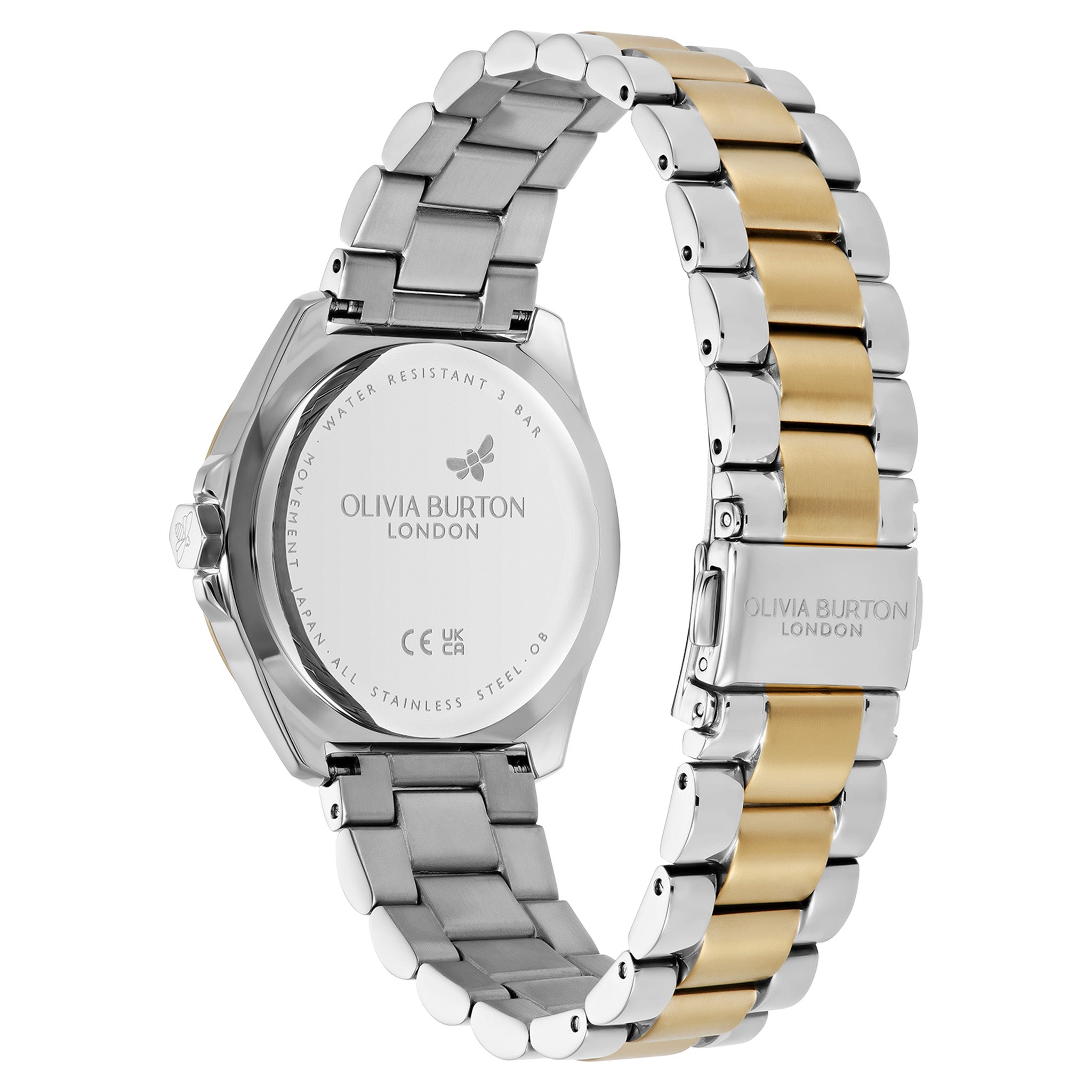 Olivia Burton Two-Tone Steel Green Dial Women's Watch - 24000333