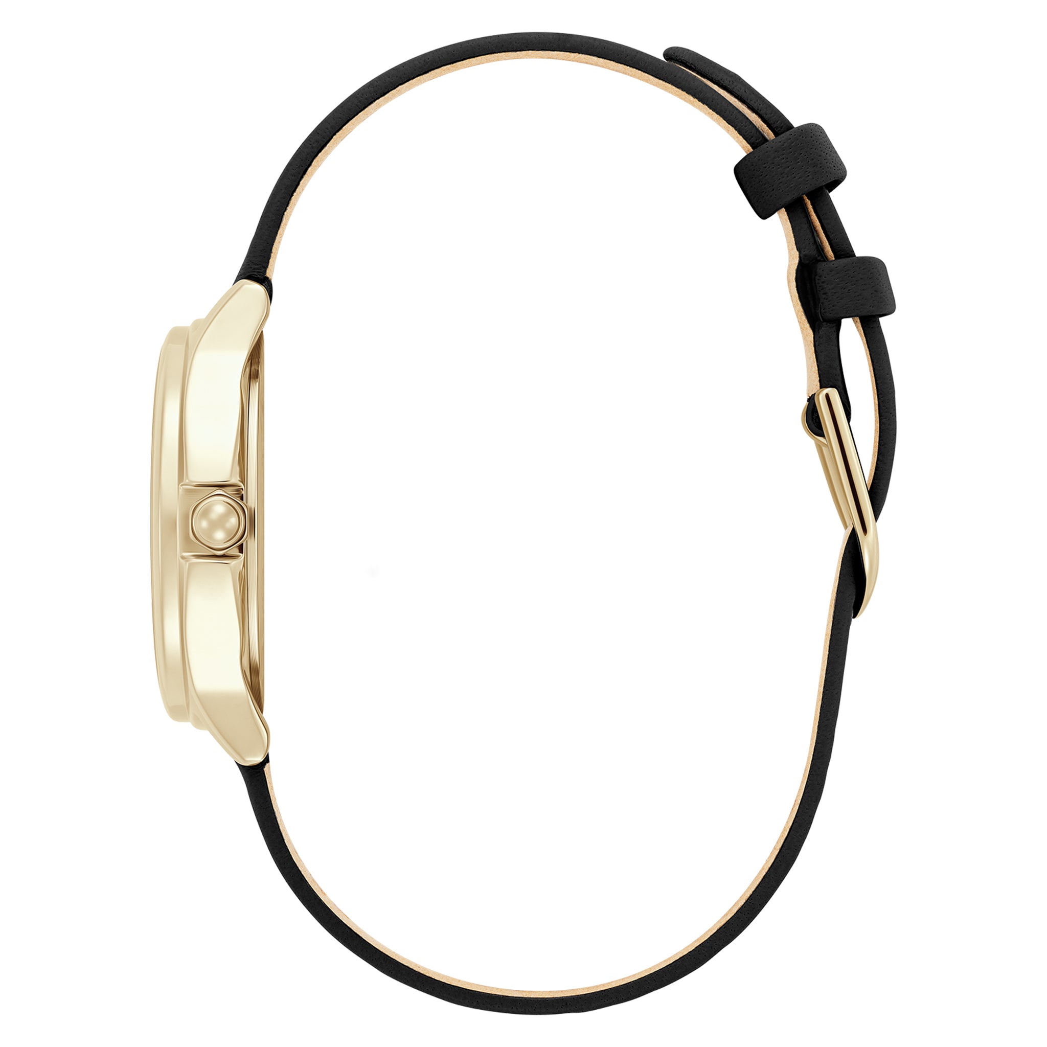 Olivia Burton Leather Black Dial Women's Watch - 24000344