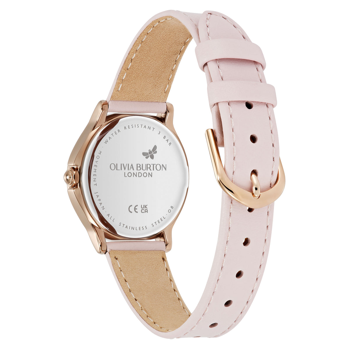 Olivia Burton Leather Primrose Dial Women's Watch - 24000345