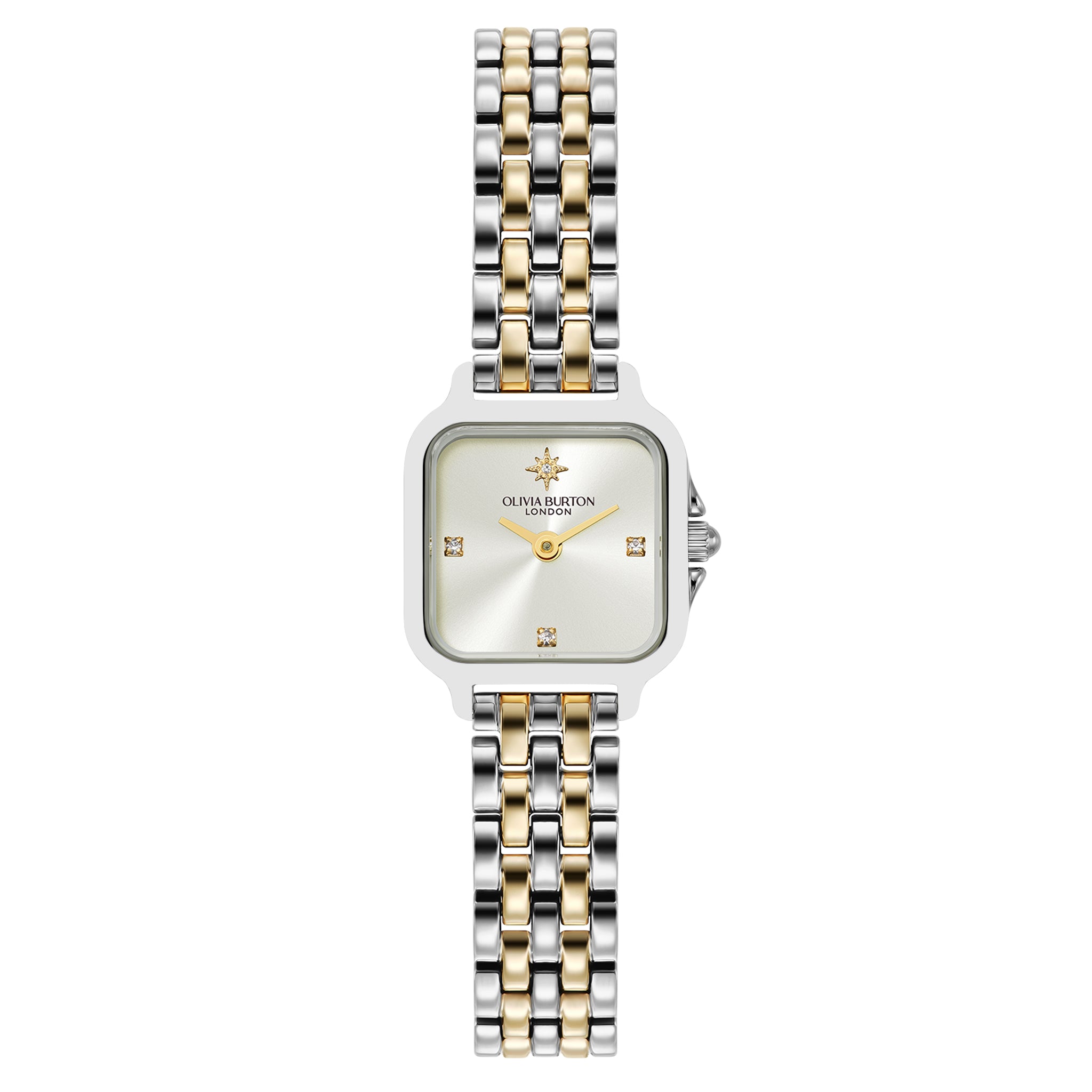 Olivia Burton Two-Tone Steel Ivory Dial Women's Watch - 24000365