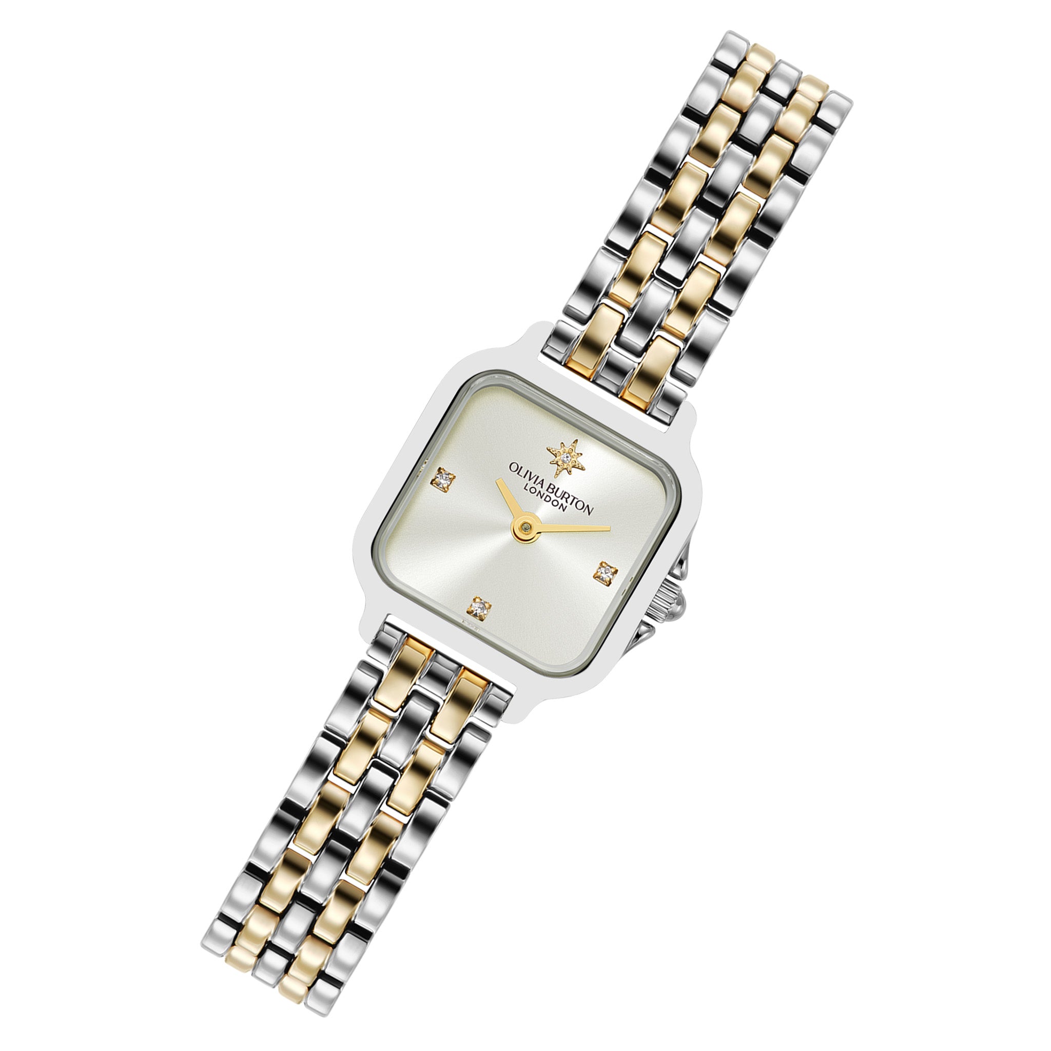 Olivia Burton Two-Tone Steel Ivory Dial Women's Watch - 24000365