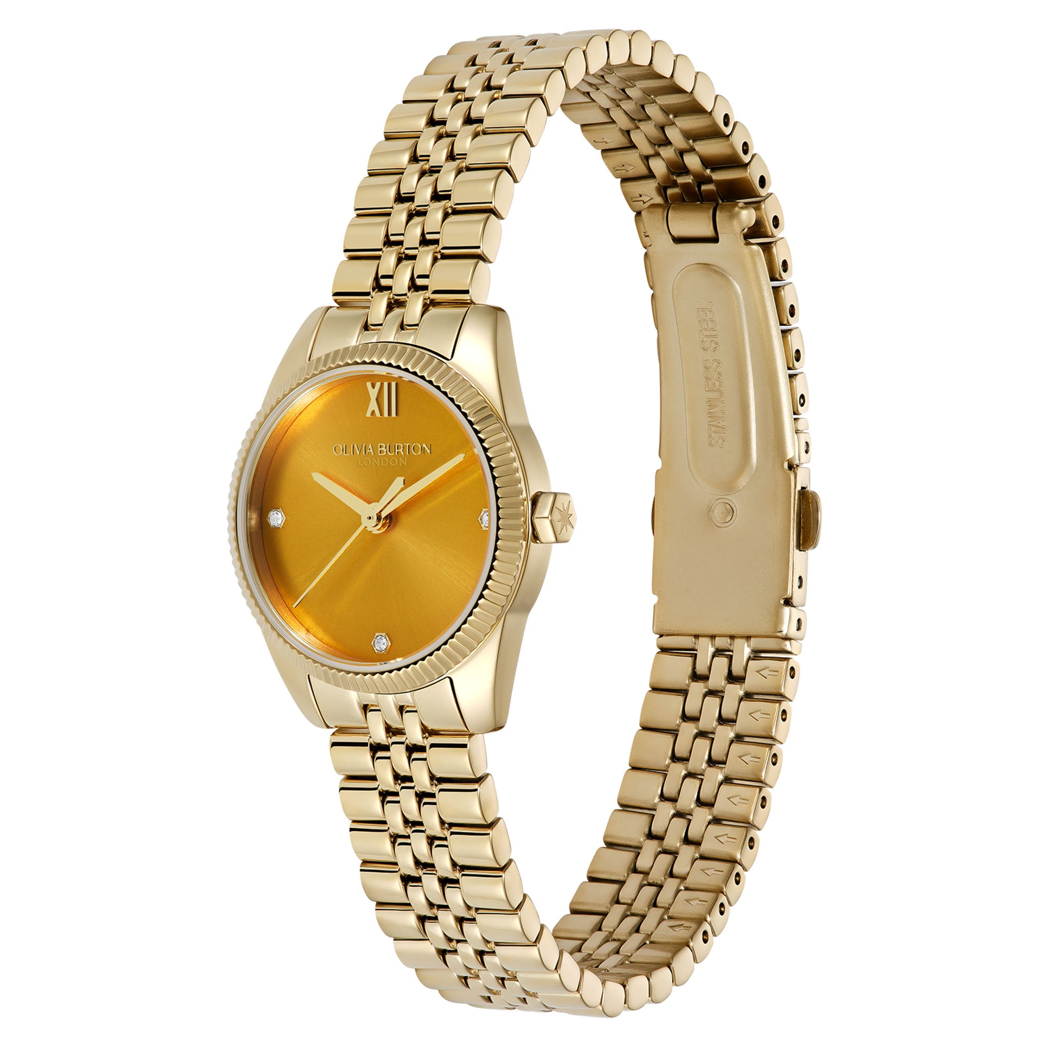 Olivia Burton Gold Steel Women's Watch - 24000386