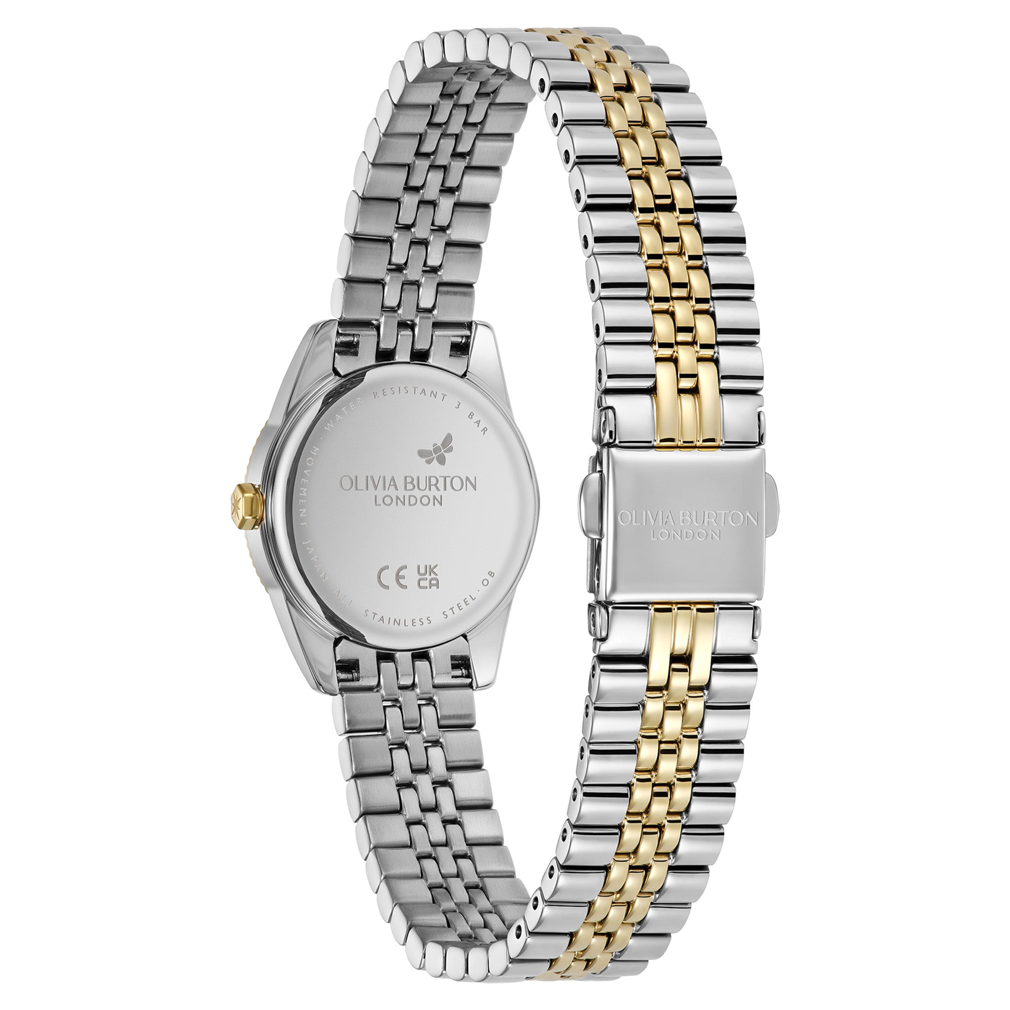 Olivia Burton Two-Tone Steel Green Dial Women's Watch - 24000387