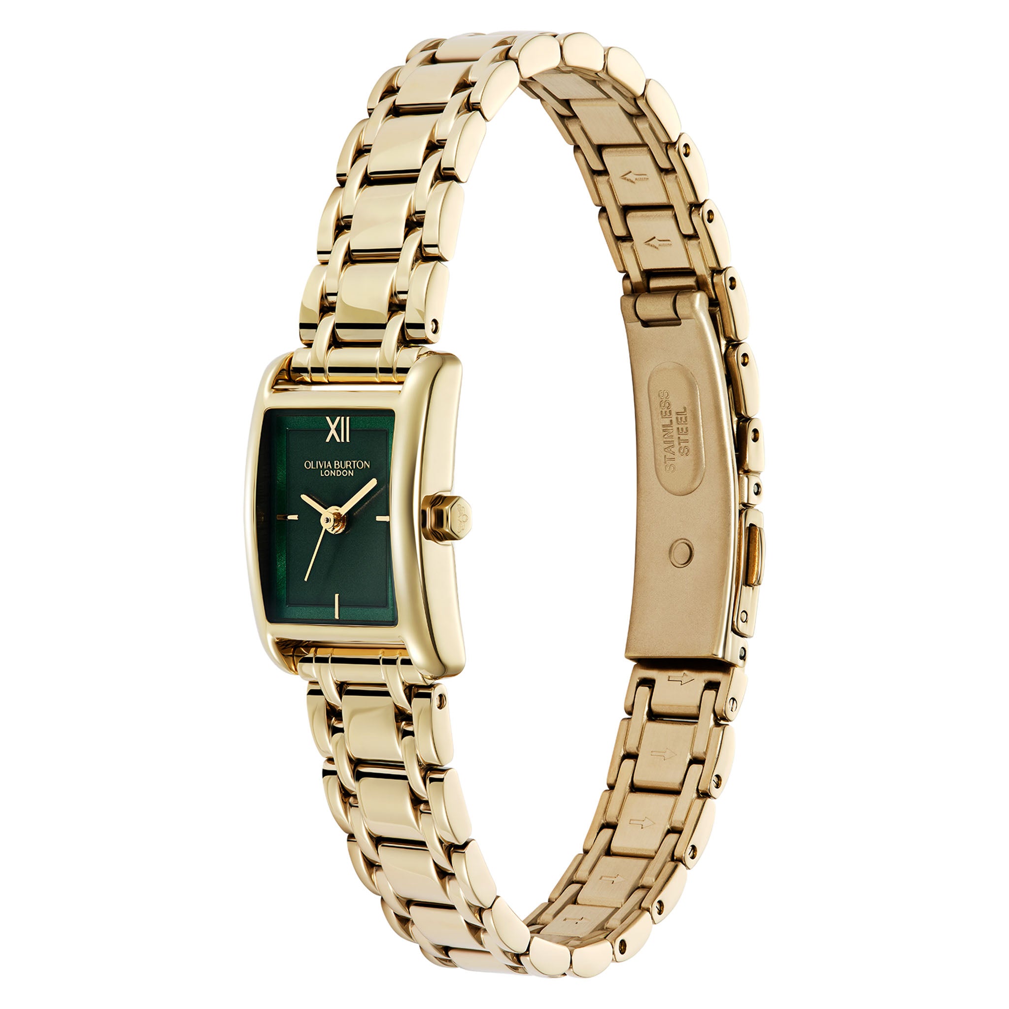 Olivia Burton Gold Steel Forest Green Dial Women's Watch - 24000436