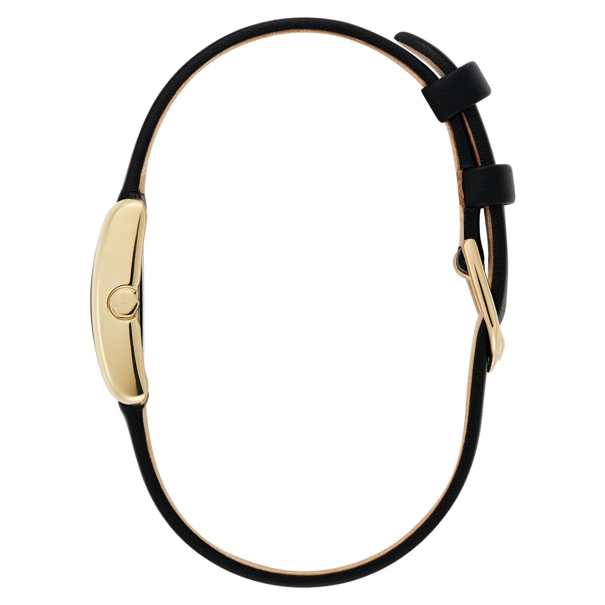 Olivia Burton Black Leather Ivory Dial Women's Watch - 24000437
