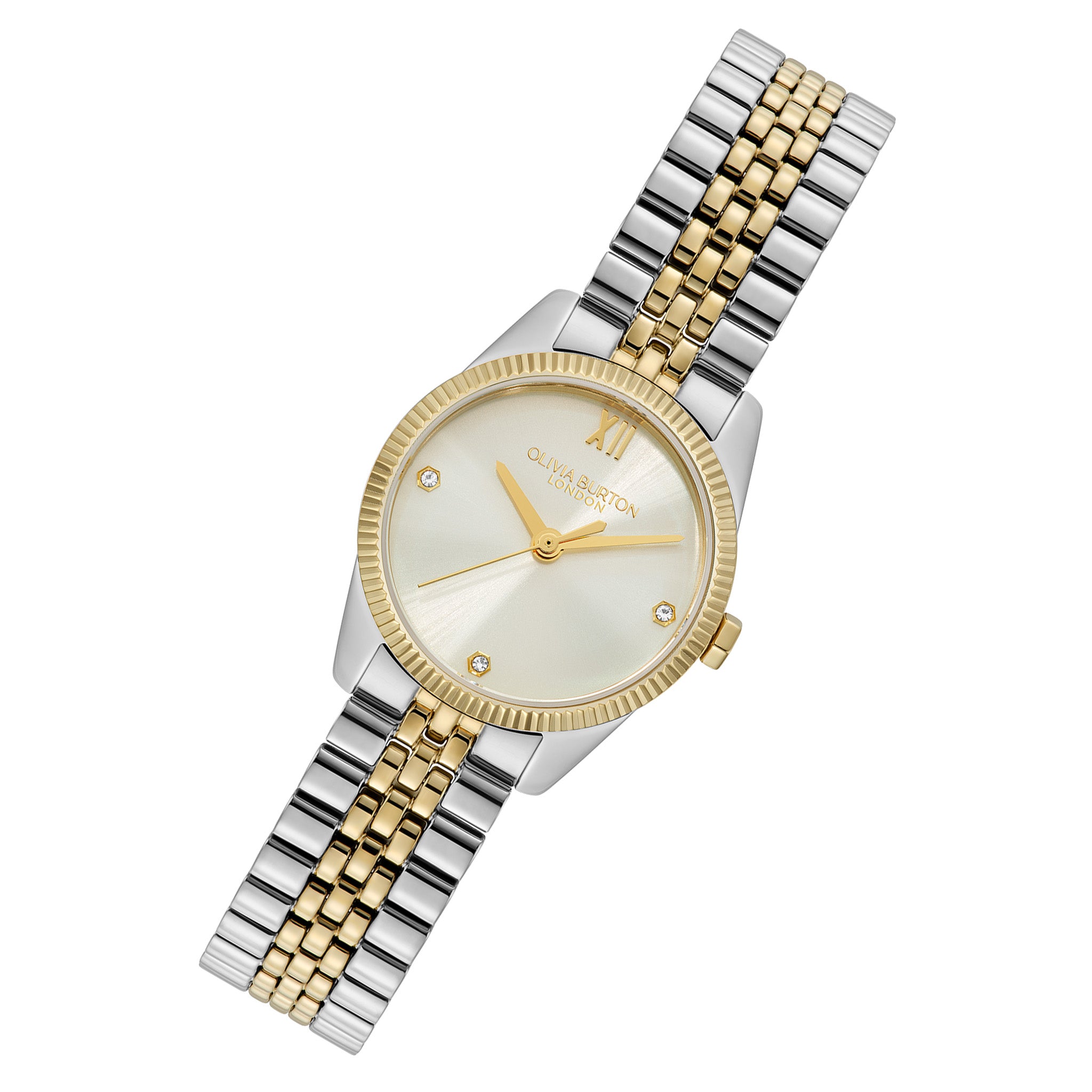 Olivia Burton Two-Tone Steel Ivory Dial Women's Watch - 24000439