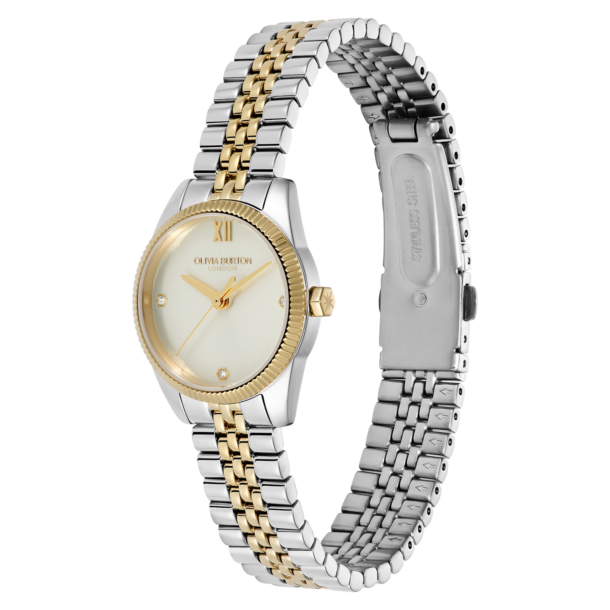Olivia Burton Two-Tone Steel Ivory Dial Women's Watch - 24000439