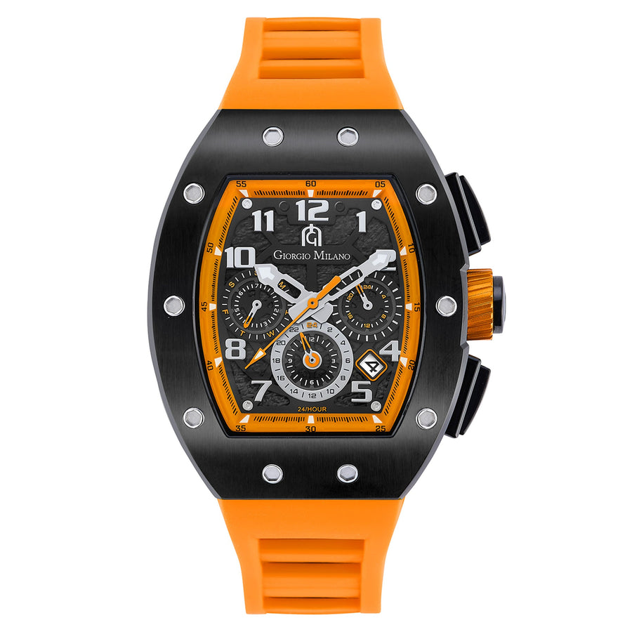 Giorgio Milano Stainless Steel Orange Silicone Men's Watch - 246SBK318