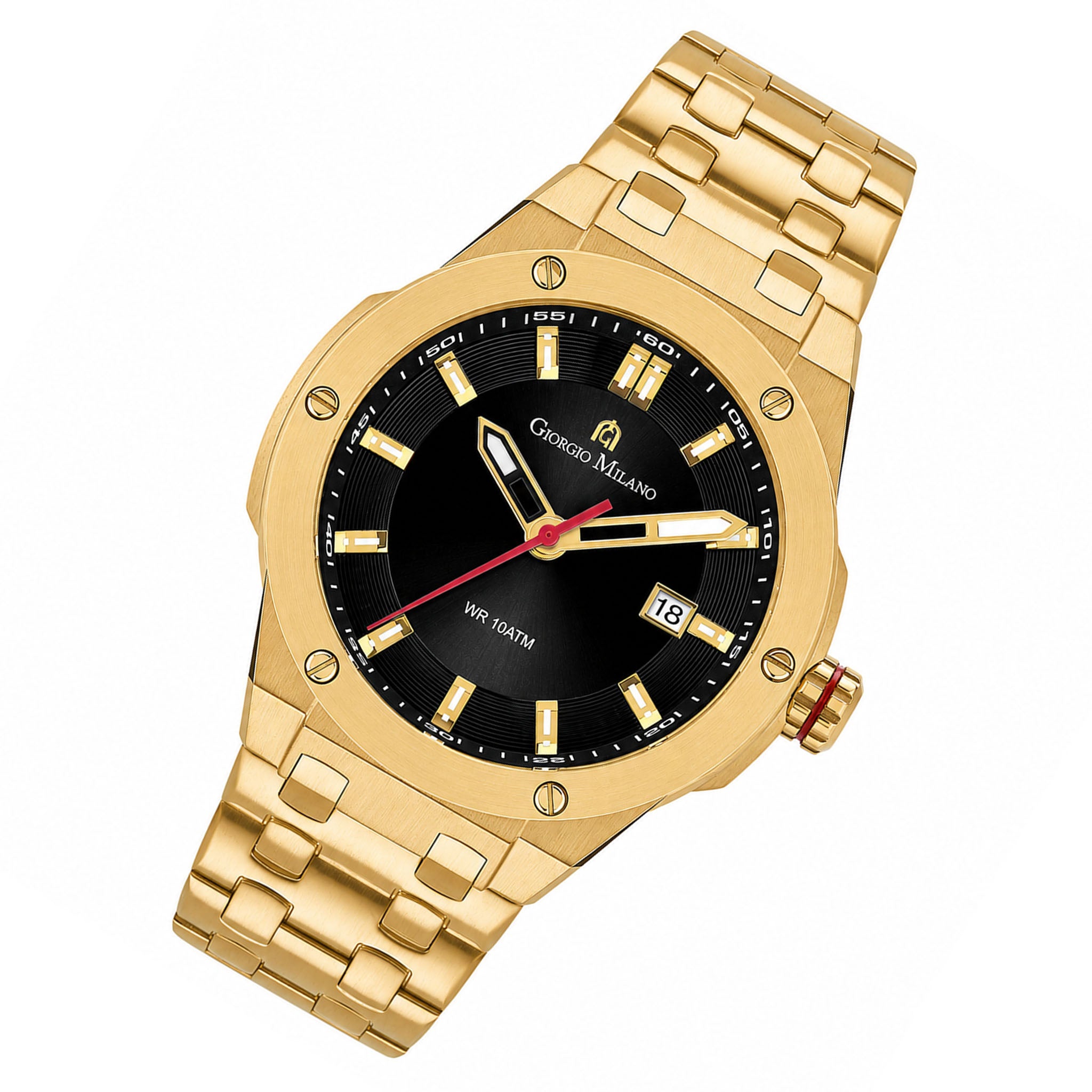 Giorgio Milano Gold Steel Black Dial Men's Watch - 249SG03