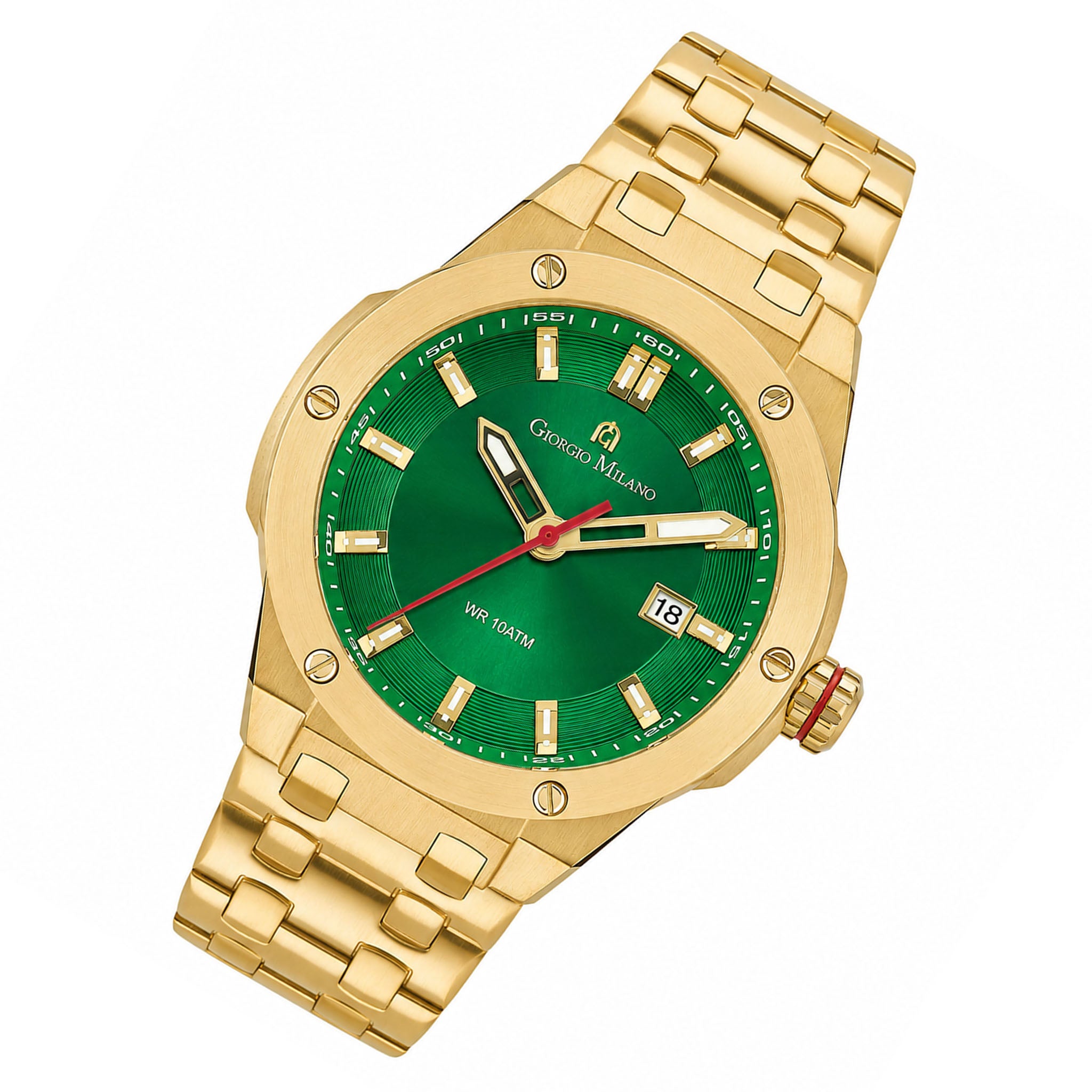 Giorgio Milano Gold Steel Green Dial Men's Watch - 249SG18