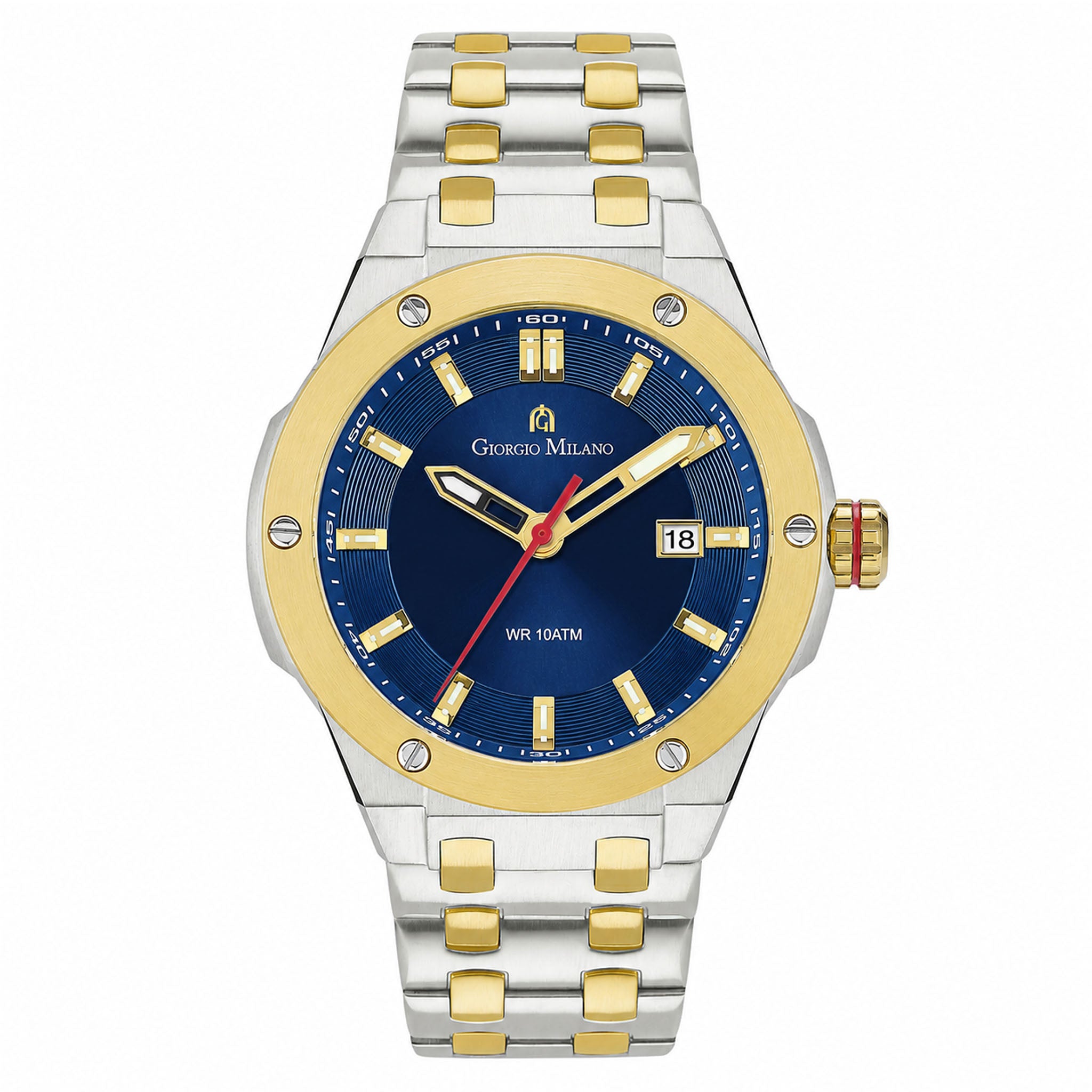 Giorgio Milano Two-Tone Steel Blue Dial Men's Watch - 249STG04