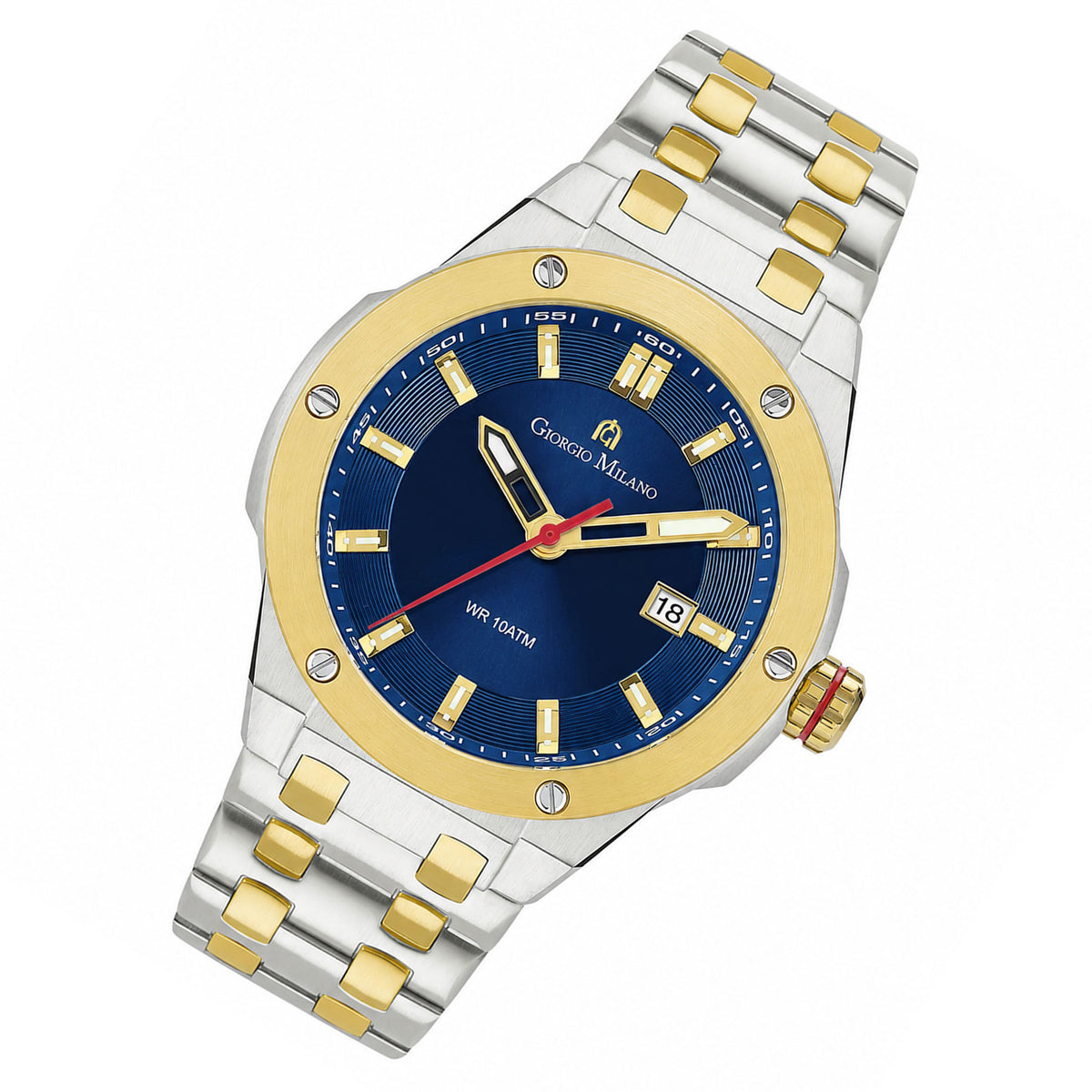 Giorgio Milano Two-Tone Steel Blue Dial Men's Watch - 249STG04