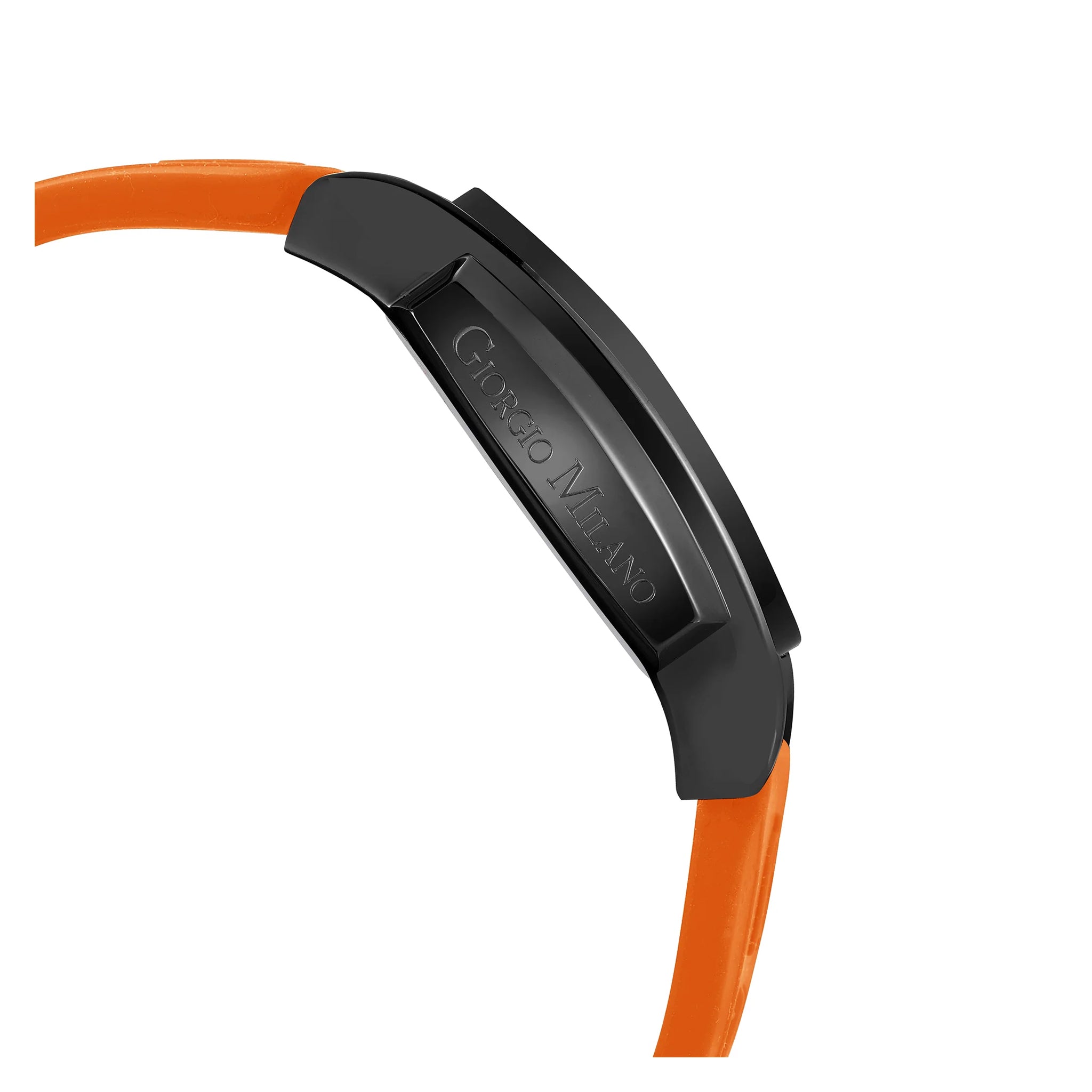 Giorgio Milano Orange Silicone Black Dial Chronograph Men's Watch - 250SBK318