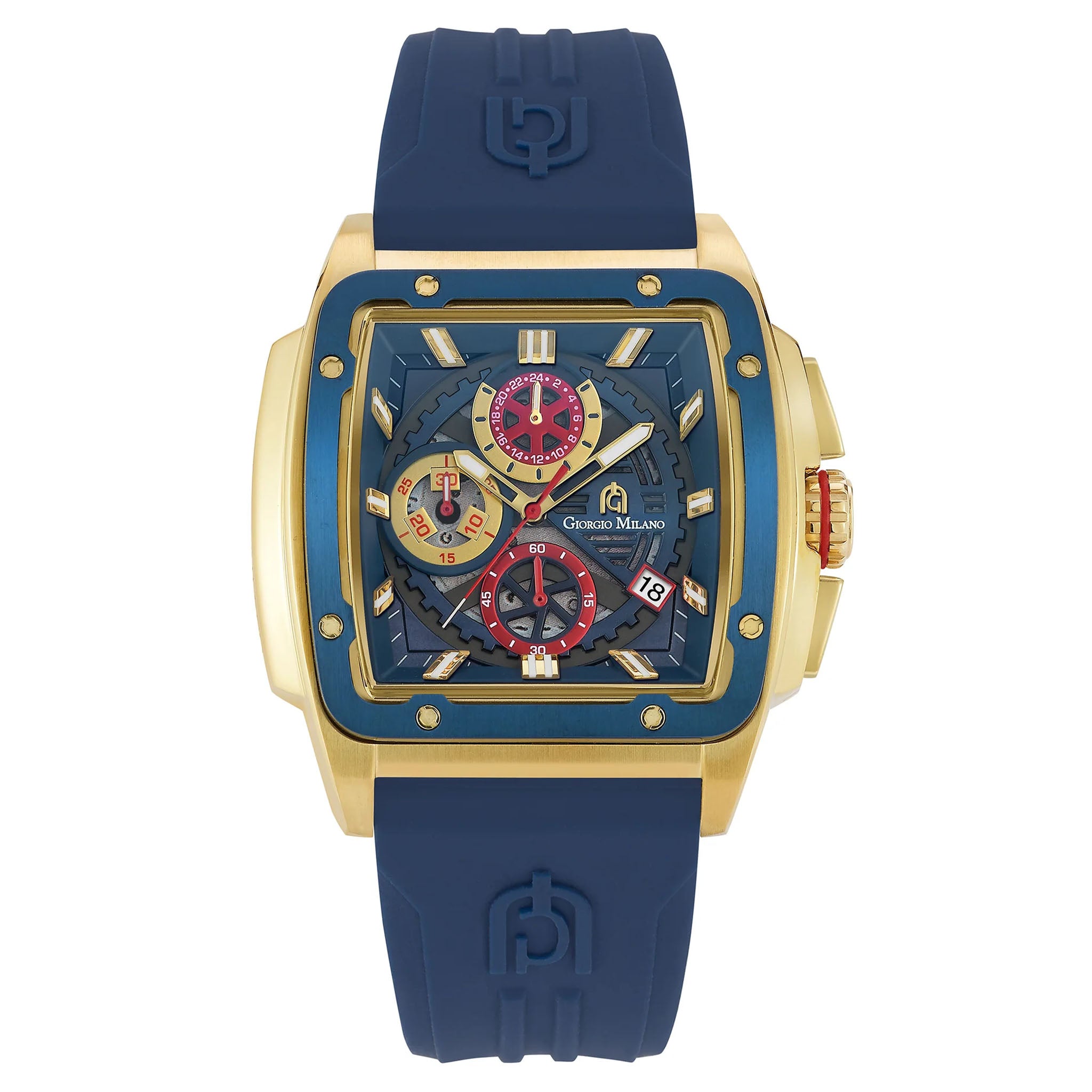 Giorgio Milano Silicone Blue Dial Chronograph Men's Watch - 250SGBL421