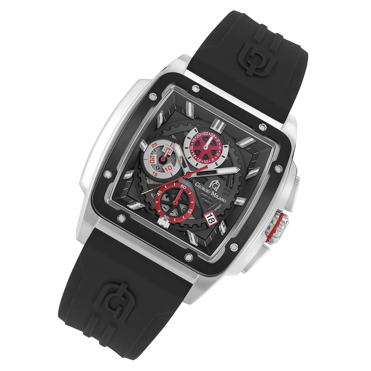 Giorgio Milano Black Silicone Chronograph Men's Watch - 250STBK313