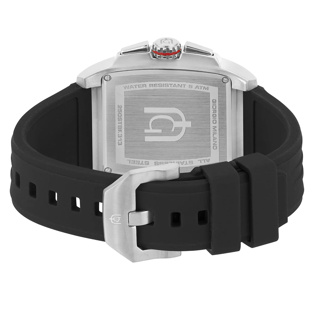 Giorgio Milano Black Silicone Chronograph Men's Watch - 250STBK313