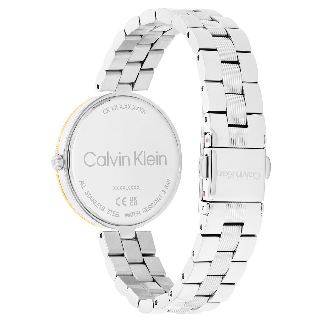 Calvin Klein Two-Tone Steel Black Dial Women's Watch - 25100012