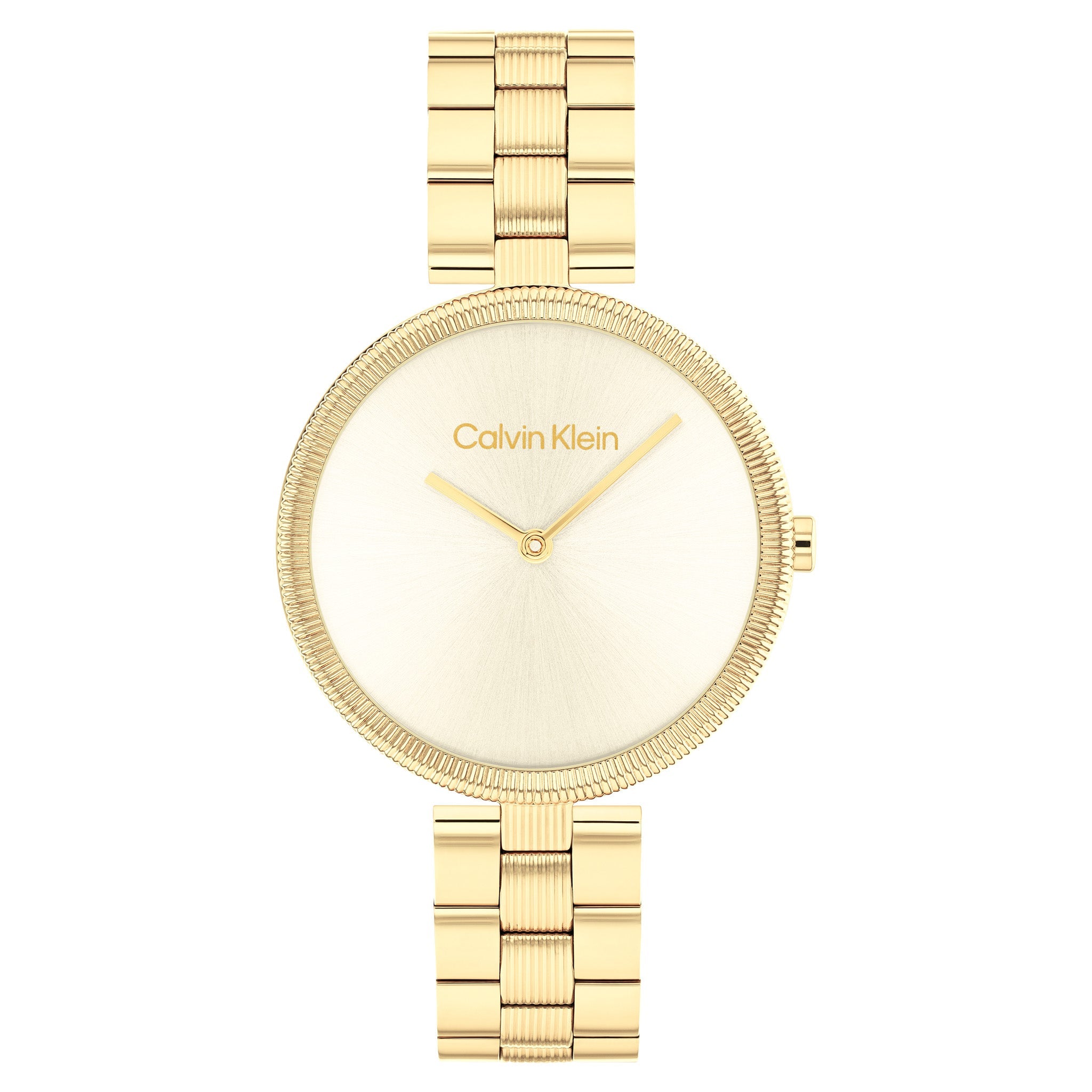Calvin Klein Gold Steel Light Champagne Dial  Women's Watch - 25100014