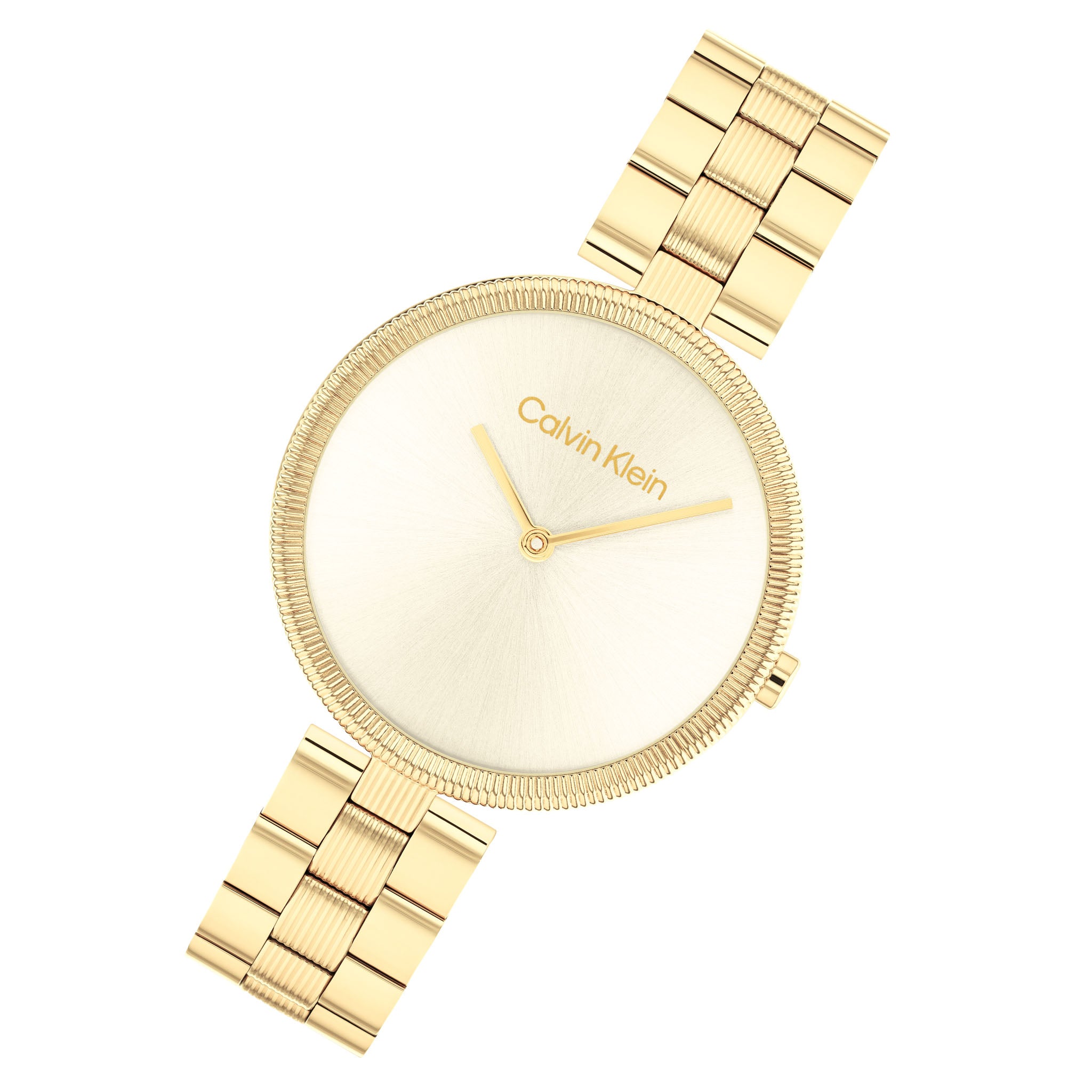 Calvin Klein Gold Steel Light Champagne Dial  Women's Watch - 25100014