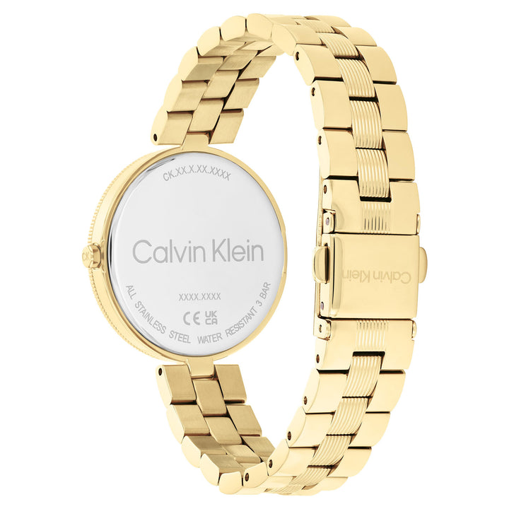 Calvin Klein Gold Steel Light Champagne Dial  Women's Watch - 25100014