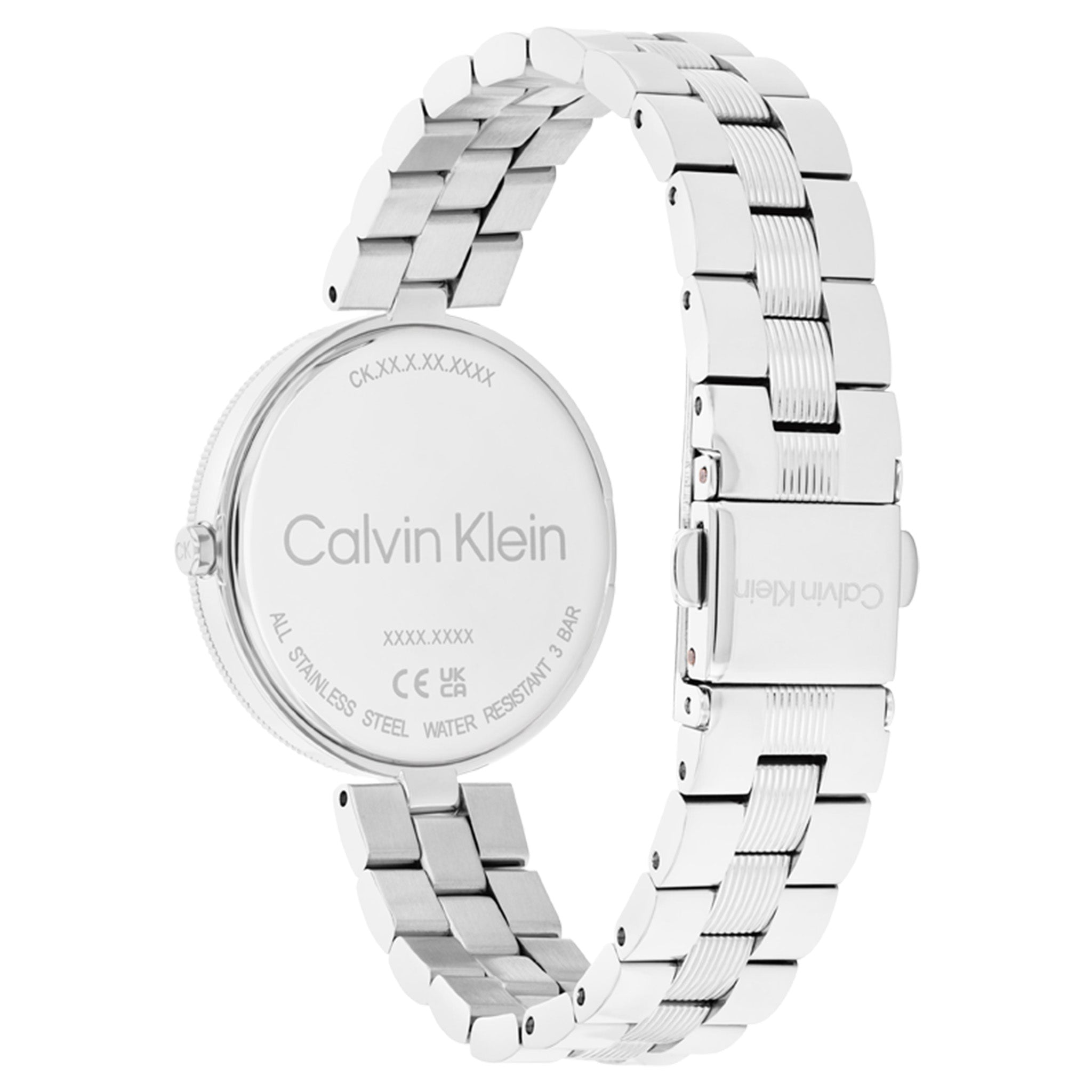 Calvin Klein Silver Steel Light Blush Dial Women s Slim Watch 251000 The Watch Factory Australia