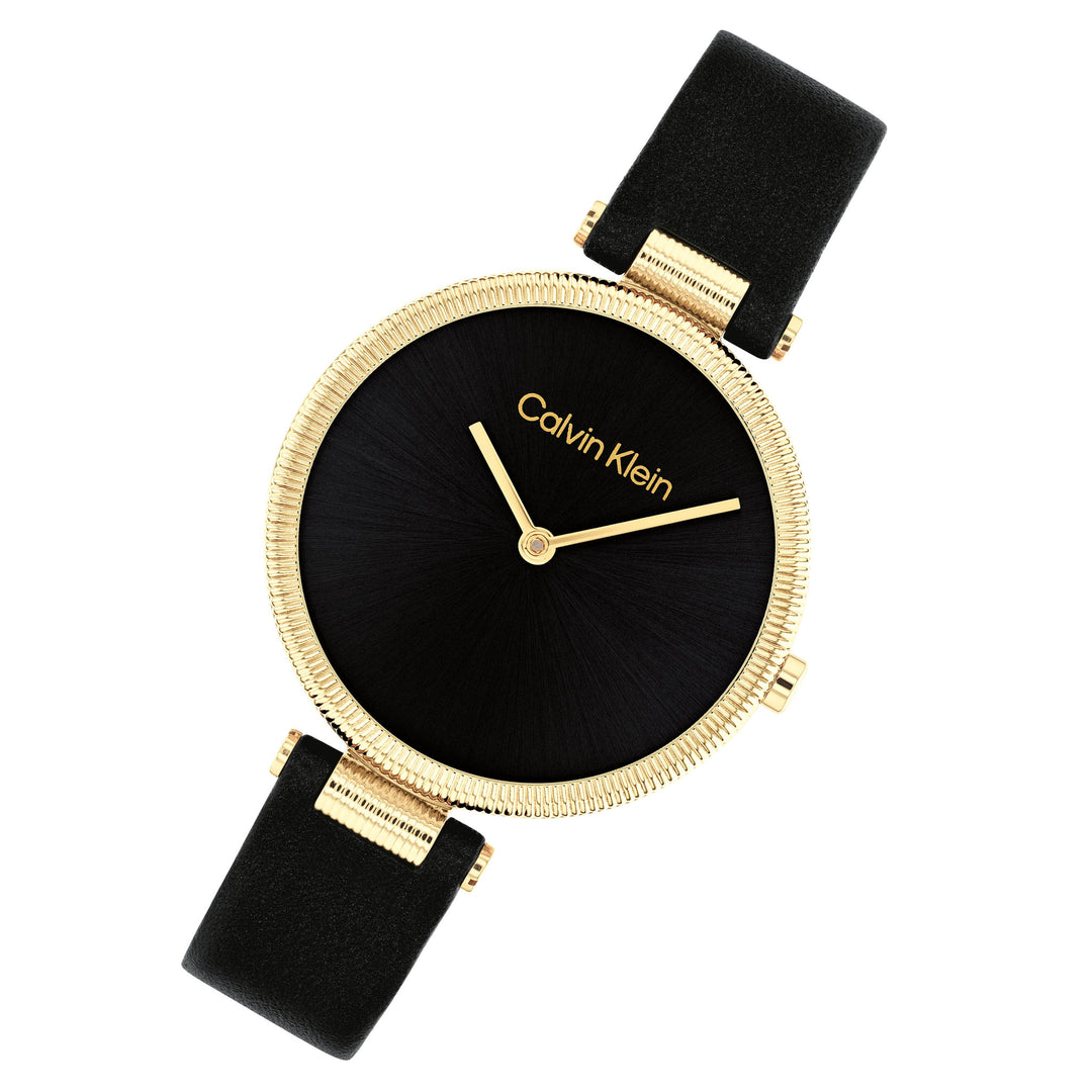 Calvin Klein Black Leather Women's Watch - 25100017