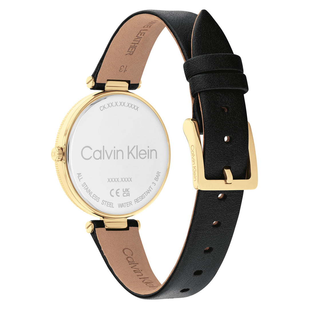 Calvin Klein Black Leather Women's Watch - 25100017