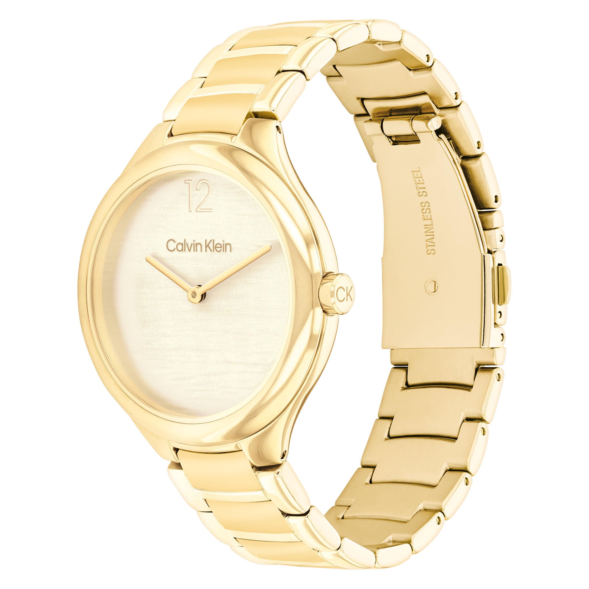 Calvin Klein Gold Steel Light Gold Dial Women's Watch - 25100048