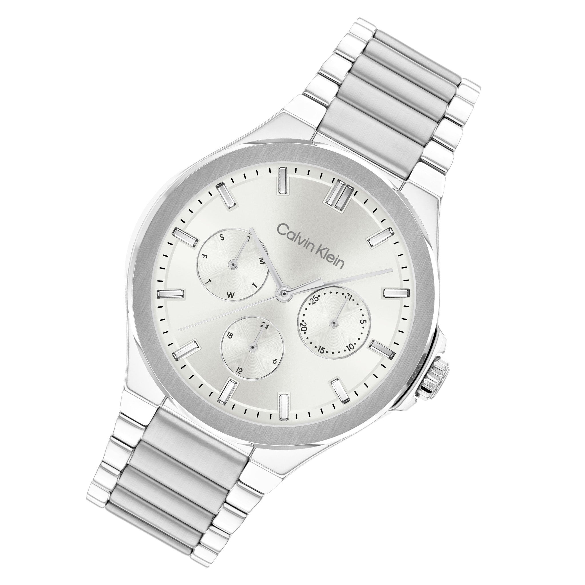 Calvin Klein Stainless Steel White Dial Multi-function Women's Watch - 25100054