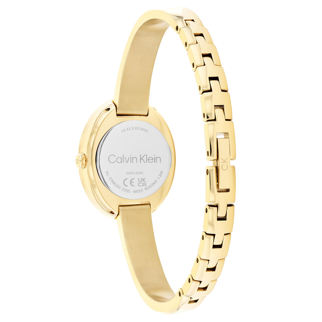 Calvin Klein Gold Steel Light Champagne Dial Women's Watch - 25100056