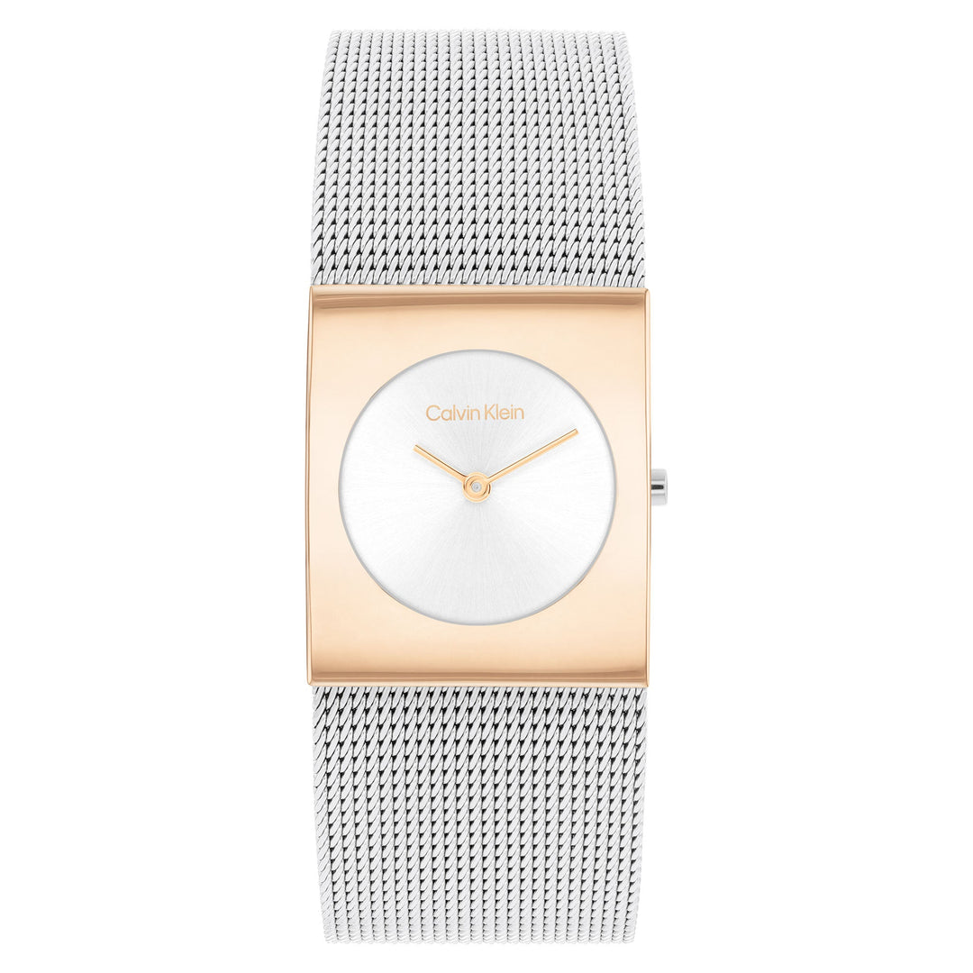 Calvin Klein CK Pulse Stainless Steel Silver White Dial Basic Slim Women's - 25100063