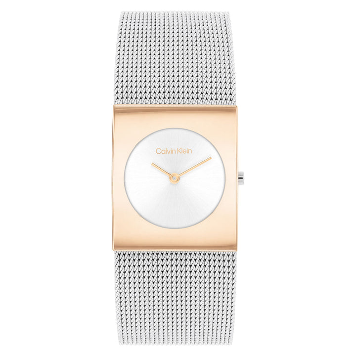 Calvin Klein CK Pulse Stainless Steel Silver White Dial Basic Slim Women's - 25100063