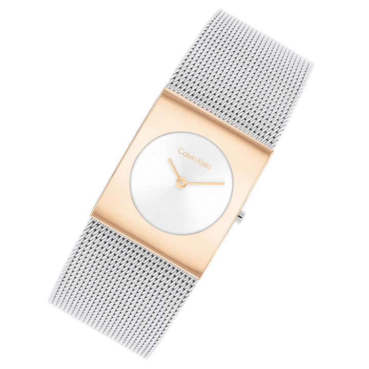 Calvin Klein Stainless Steel Mesh Silver White Dial Women's Watch - 25100063