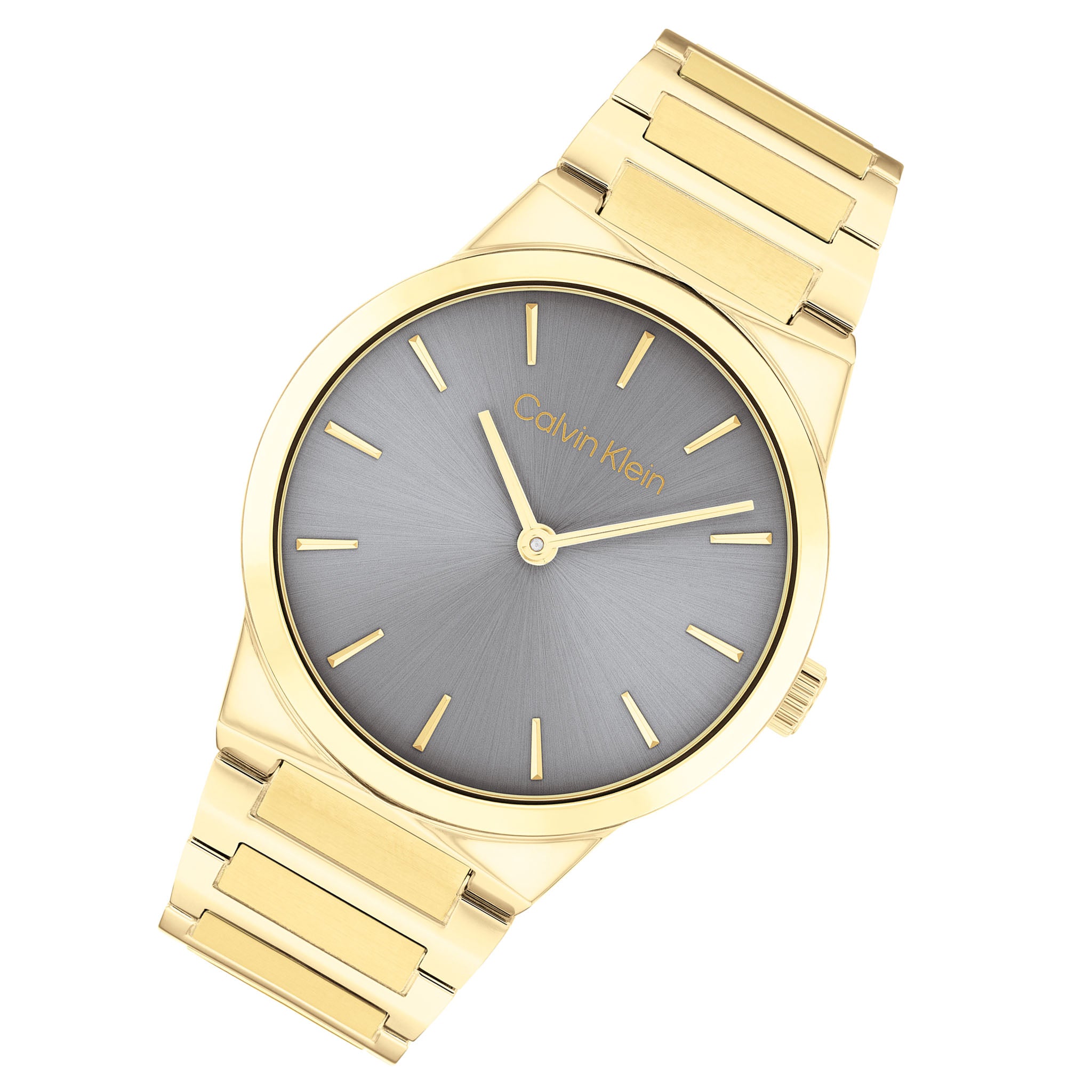 Calvin Klein Gold Steel Grey Dial Women's Watch - 25100082