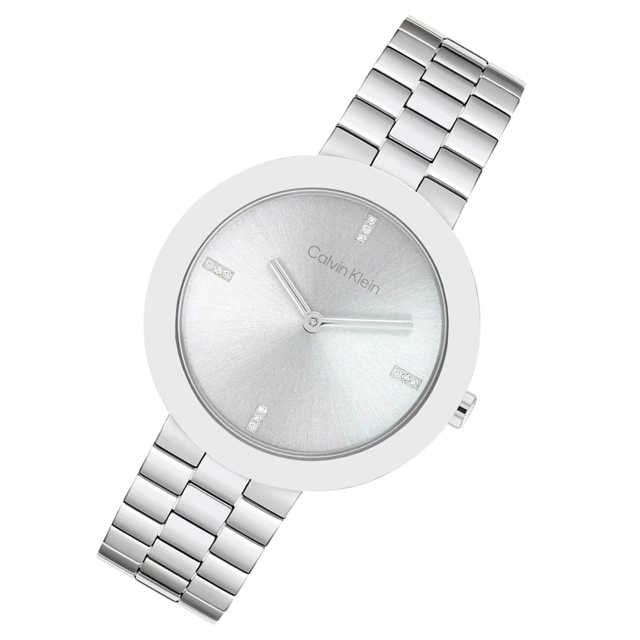 Calvin Klein Stainless Steel Silver Dial Women's Watch - 25100093