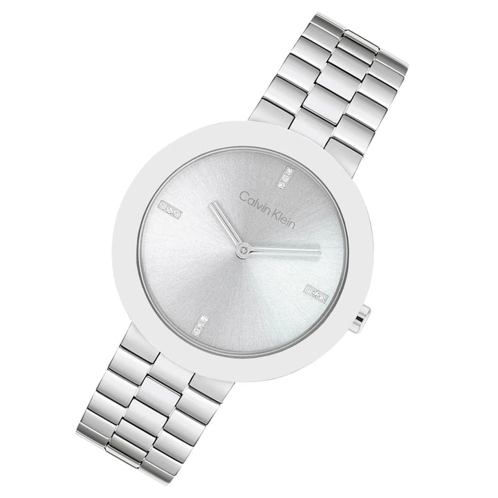 Calvin Klein Stainless Steel Silver Dial Women's Watch - 25100093