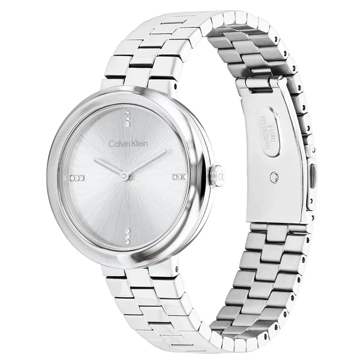 Calvin Klein Stainless Steel Silver Dial Women's Watch - 25100093
