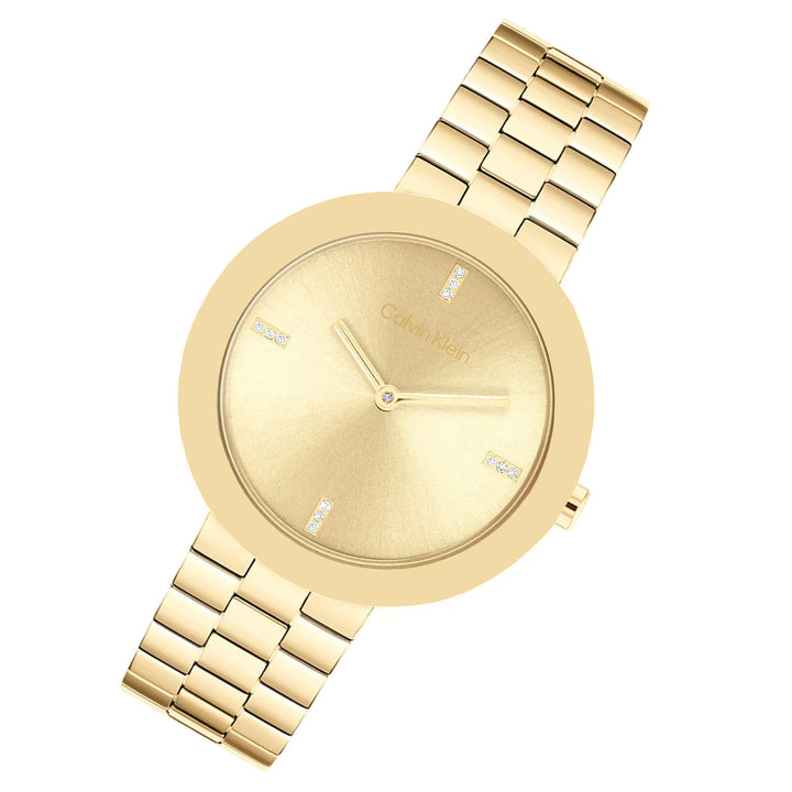 Calvin Klein Gold Steel Women's Watch - 25100094