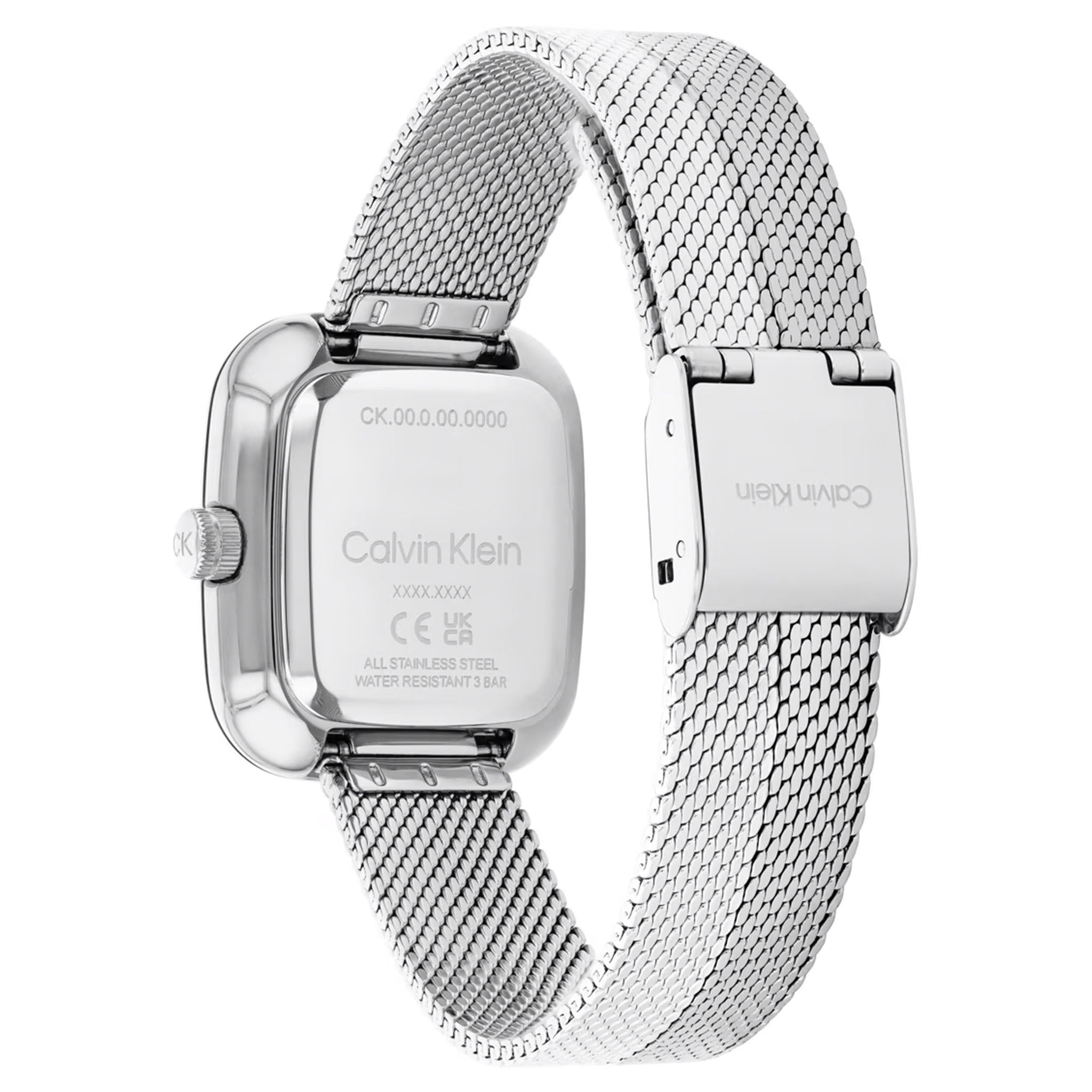 Calvin Klein Stainless Steel Mesh Silver White Dial Women's Watch - 25100098
