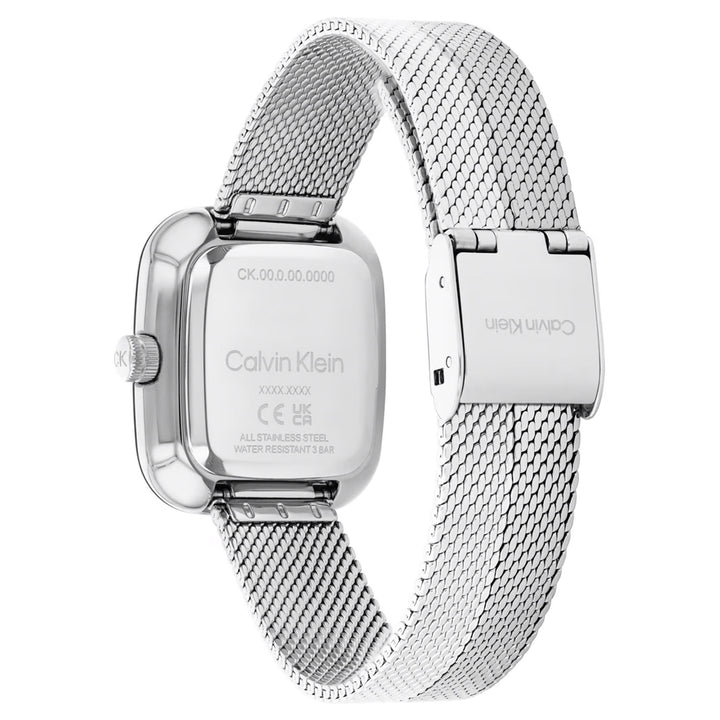 Calvin Klein Stainless Steel Mesh Silver White Dial Women's Watch - 25100098