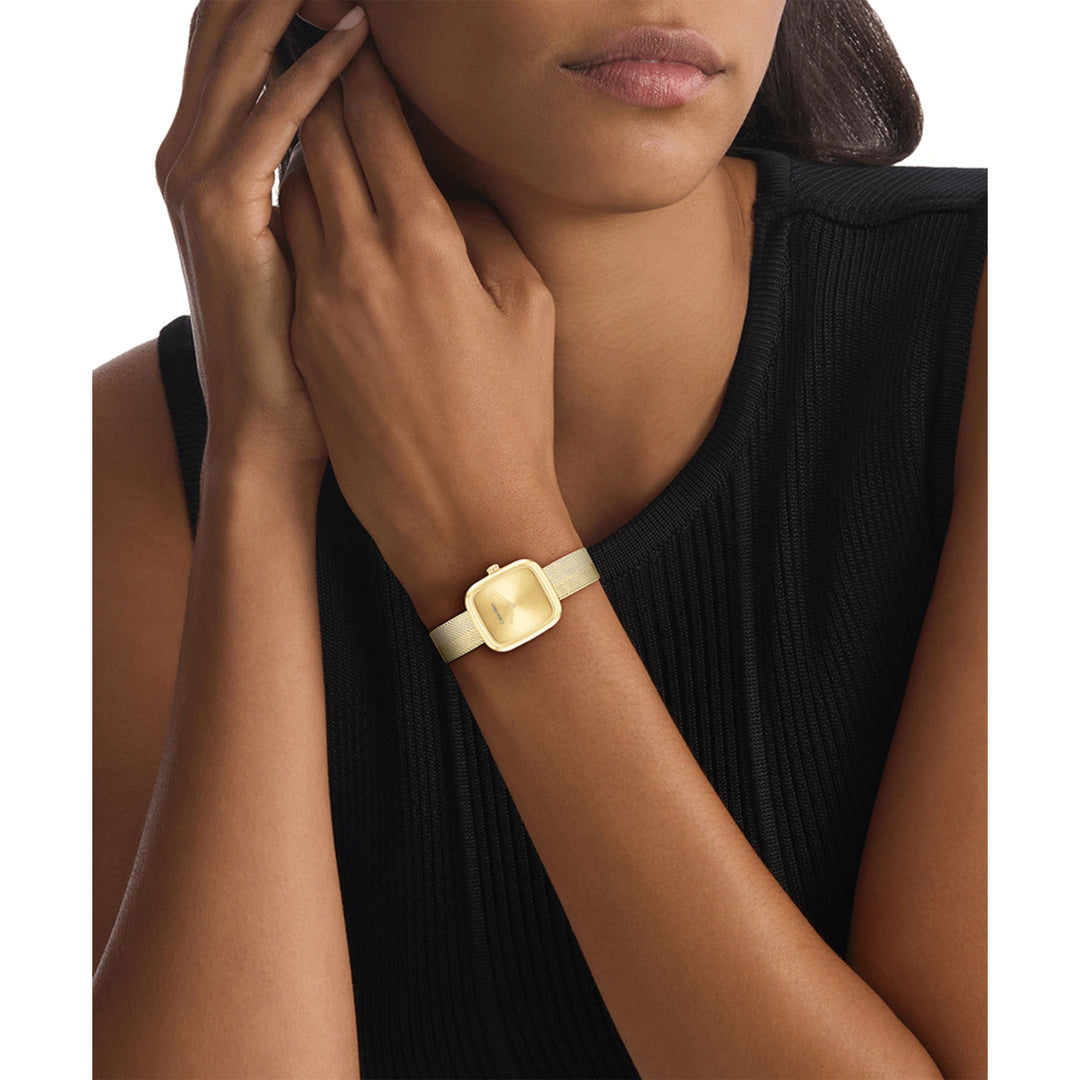 Calvin Klein Gold Steel Mesh Women's Watch - 25100099
