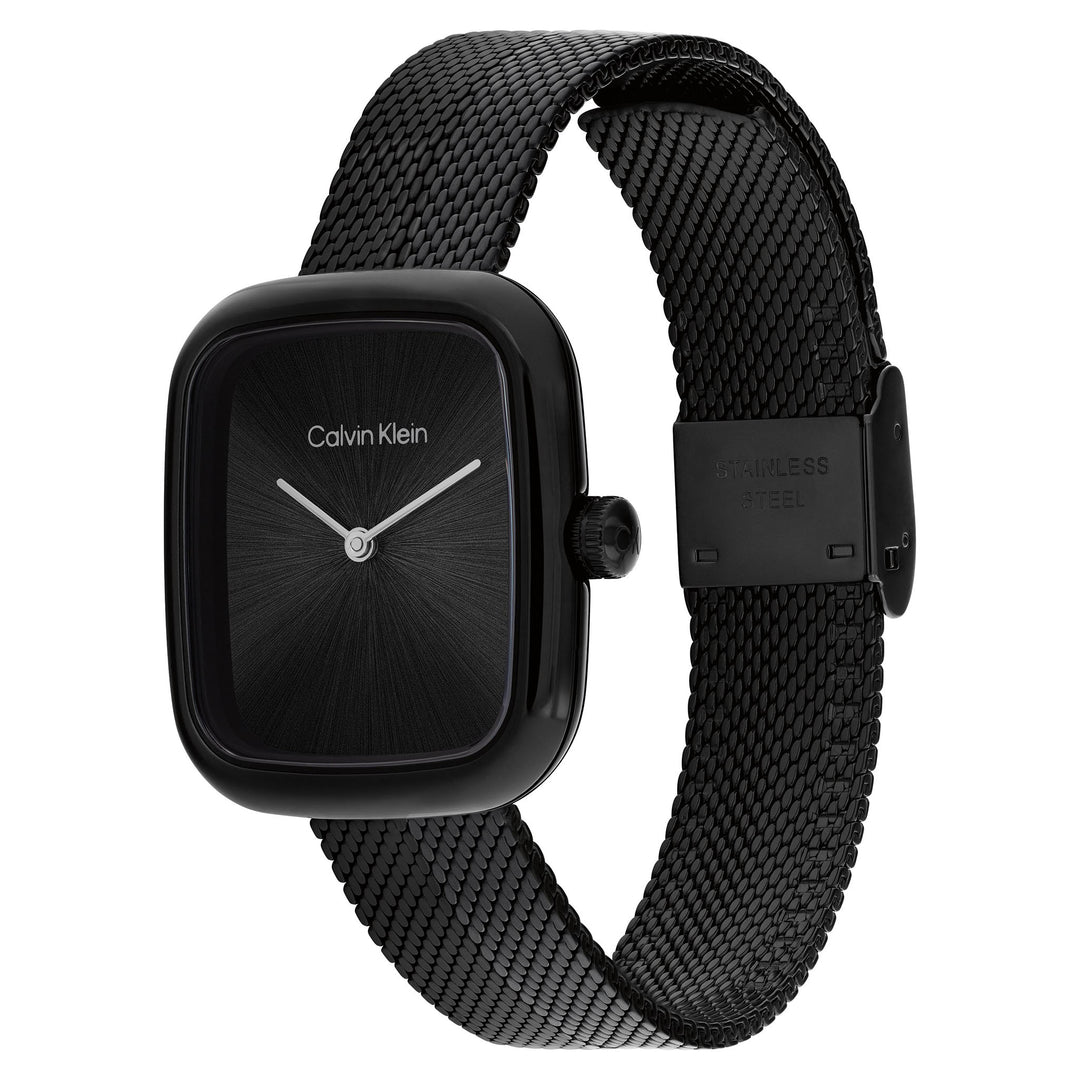 Calvin Klein Steel Black Dial Women's Watch - 25100100