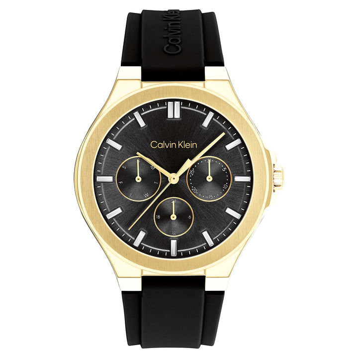 Calvin Klein Silicone Black Dial Multi-function Women's Watch - 25100107