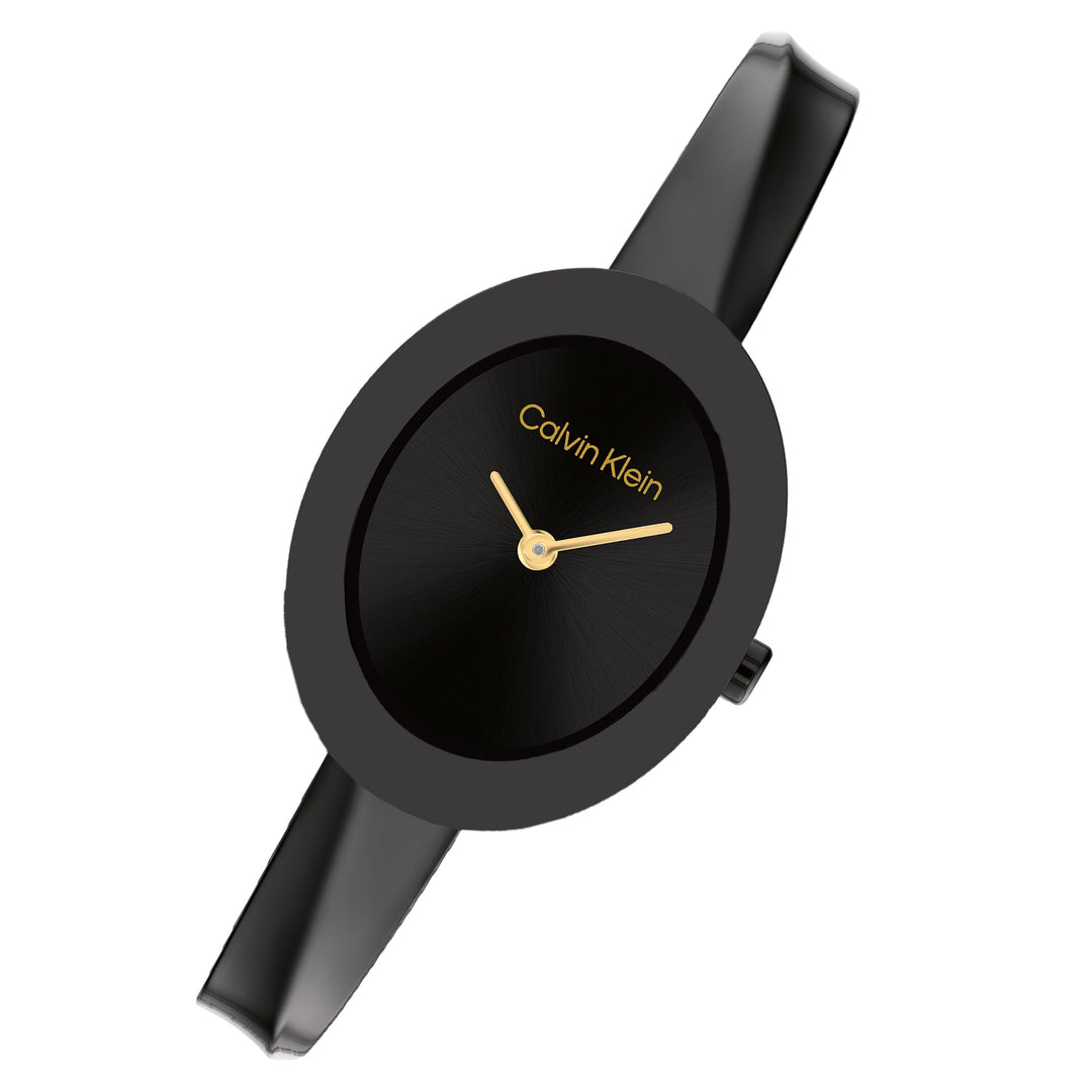 Calvin Klein Black Steel Bangle Women's Watch - 25100112